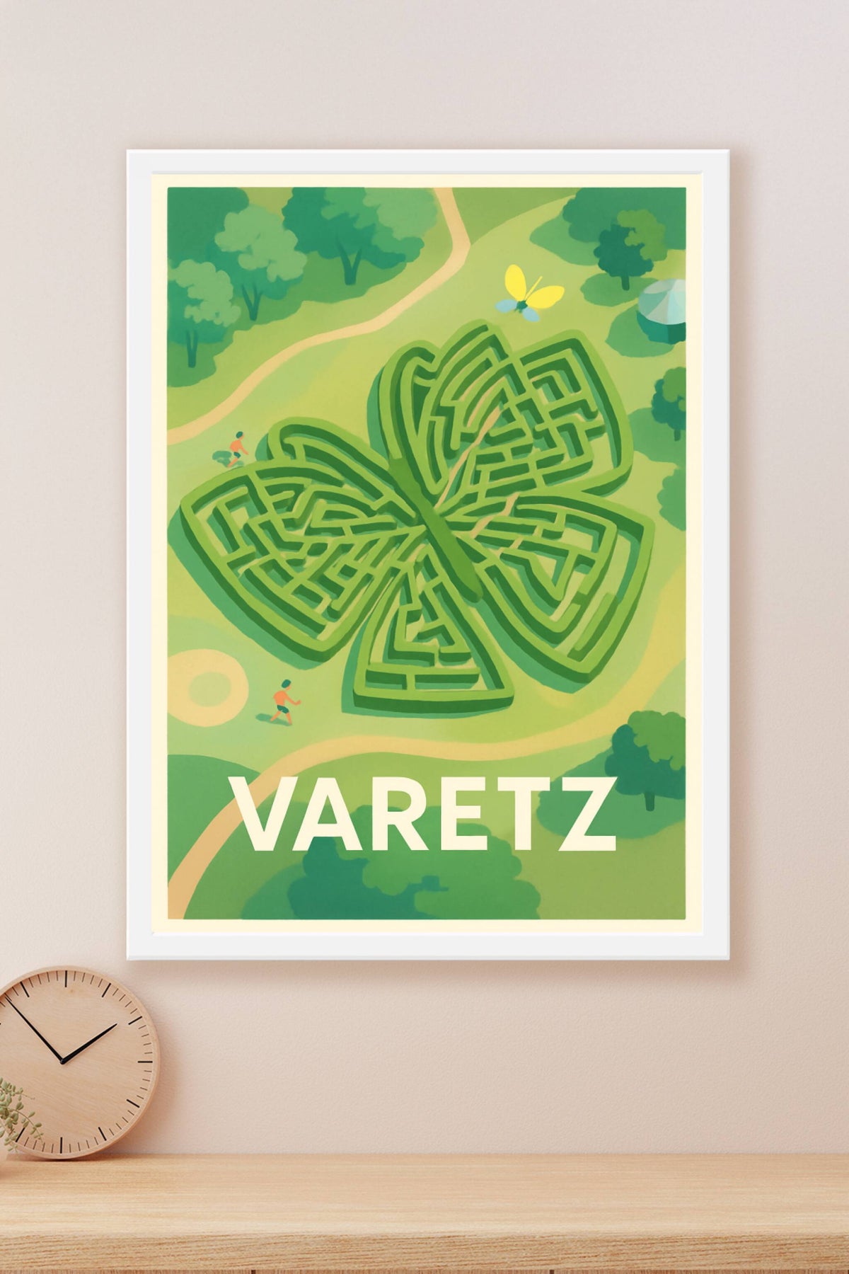 Affiche Varetz — L'enchanteur labyrinthe en forme de papillon · poster d'art de Varetz