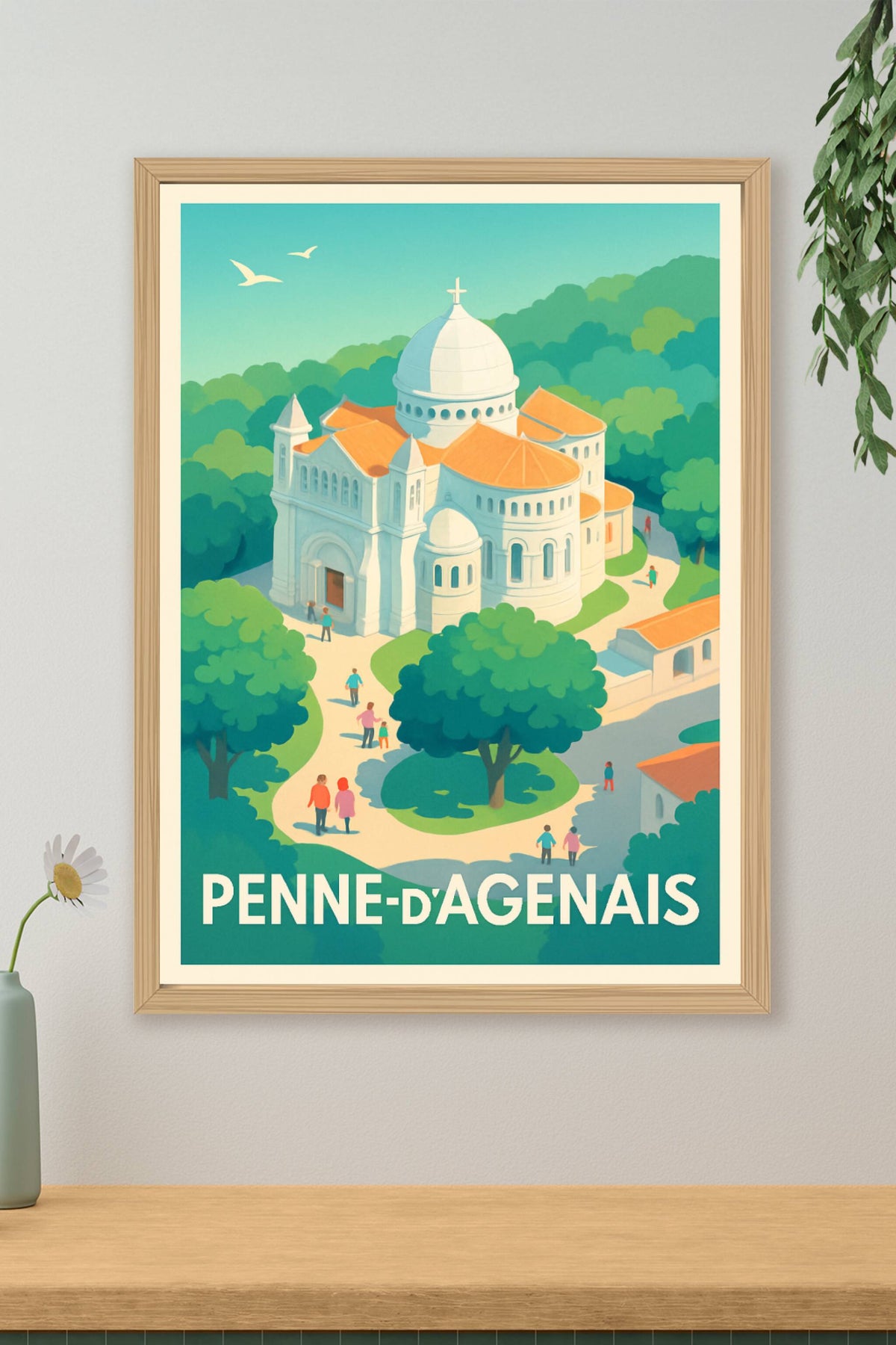 Affiche Penne-d'Agenais — Charme et Sérénité Médiévale · poster d'art de Penne-d'Agenais