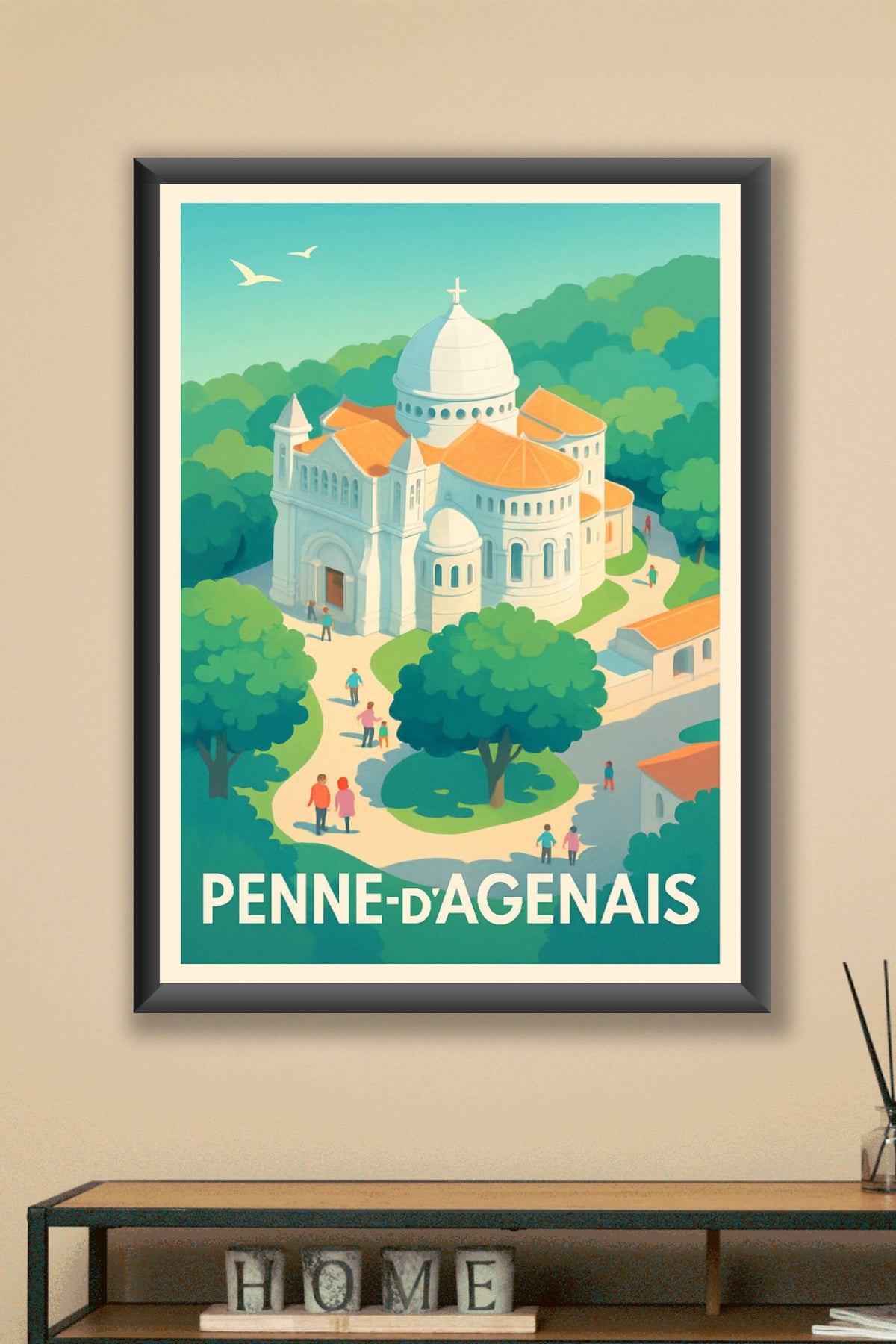 Affiche Penne-d'Agenais — Charme et Sérénité Médiévale · poster d'art de Penne-d'Agenais