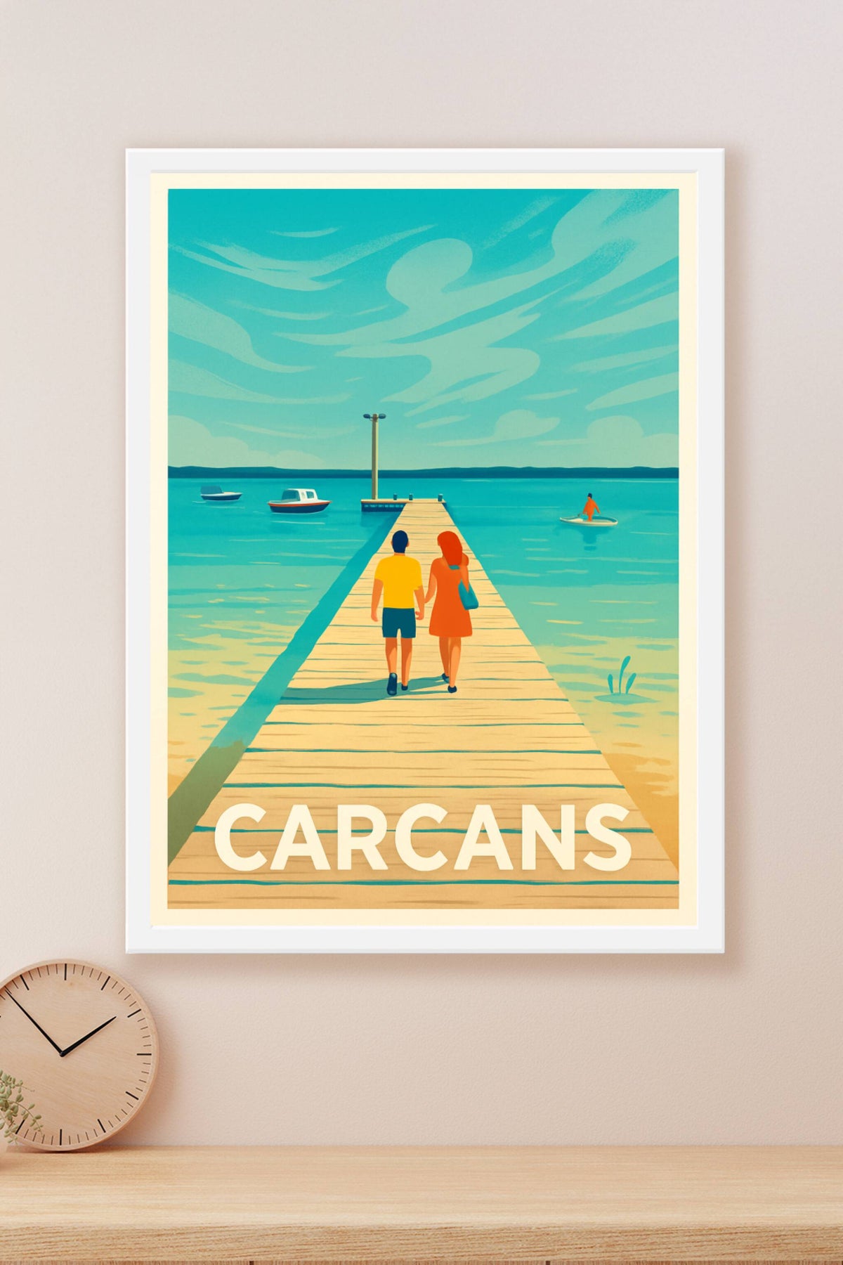 Affiche Carcans — Évasion au bord de l'eau · poster d'art de Carcans