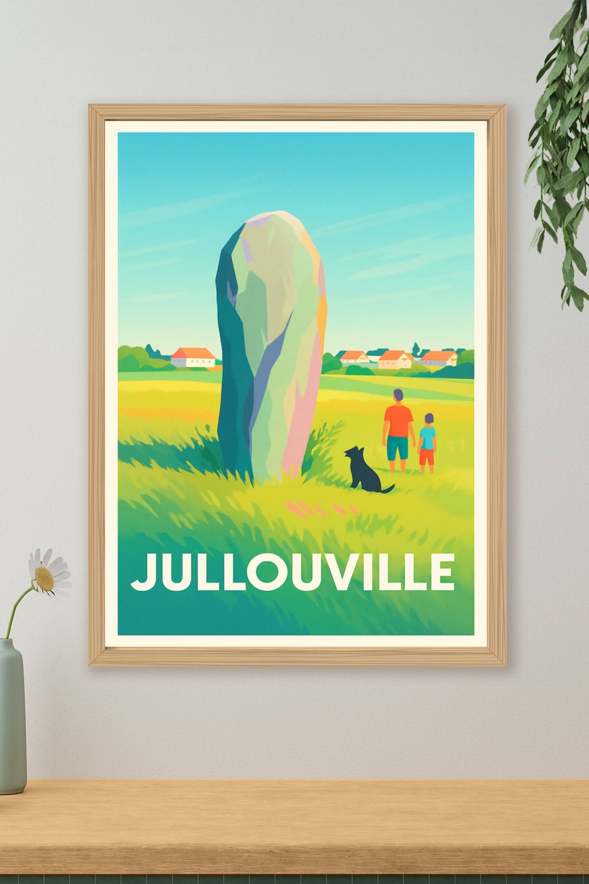 Affiche Jullouville — Sérénité et patrimoine au cœur de la nature · poster d'art de Jullouville