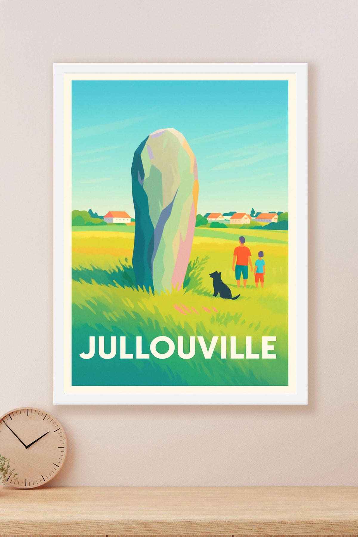 Affiche Jullouville — Sérénité et patrimoine au cœur de la nature · poster d'art de Jullouville
