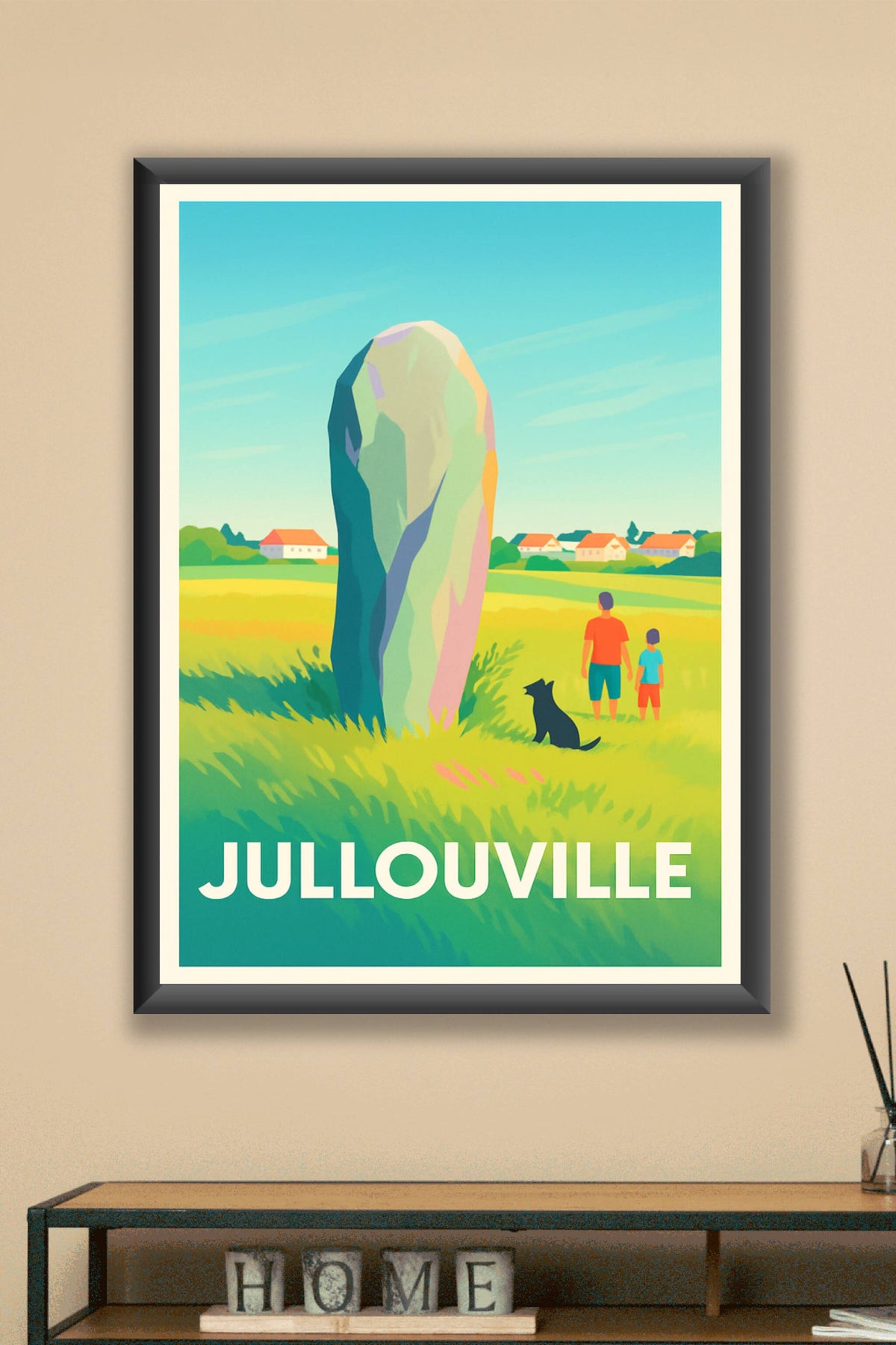 Affiche Jullouville — Sérénité et patrimoine au cœur de la nature · poster d'art de Jullouville