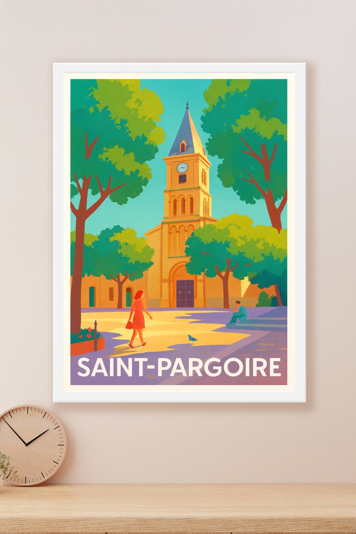 Affiche Saint-Pargoire — Tranquillité et charme en plein cœur du village · poster d'art de Saint-Pargoire