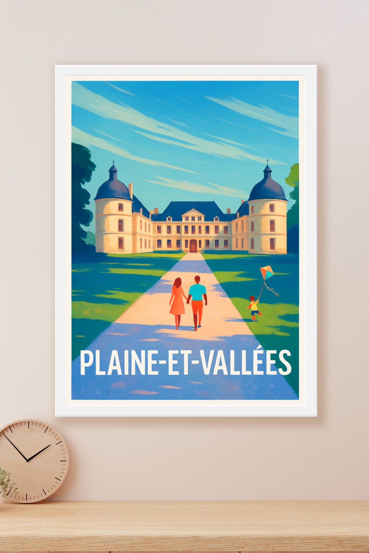 Affiche Plaine-et-Vallées — Promenade au Château en famille · poster d'art de Plaine-et-Vallées