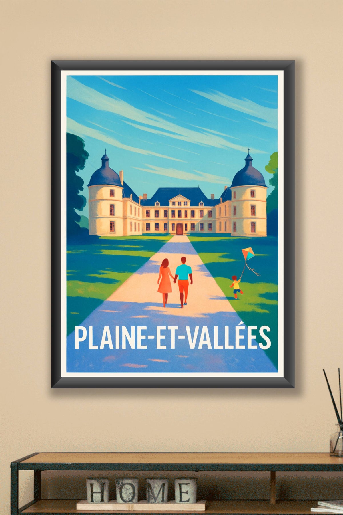 Affiche Plaine-et-Vallées — Promenade au Château en famille · poster d'art de Plaine-et-Vallées