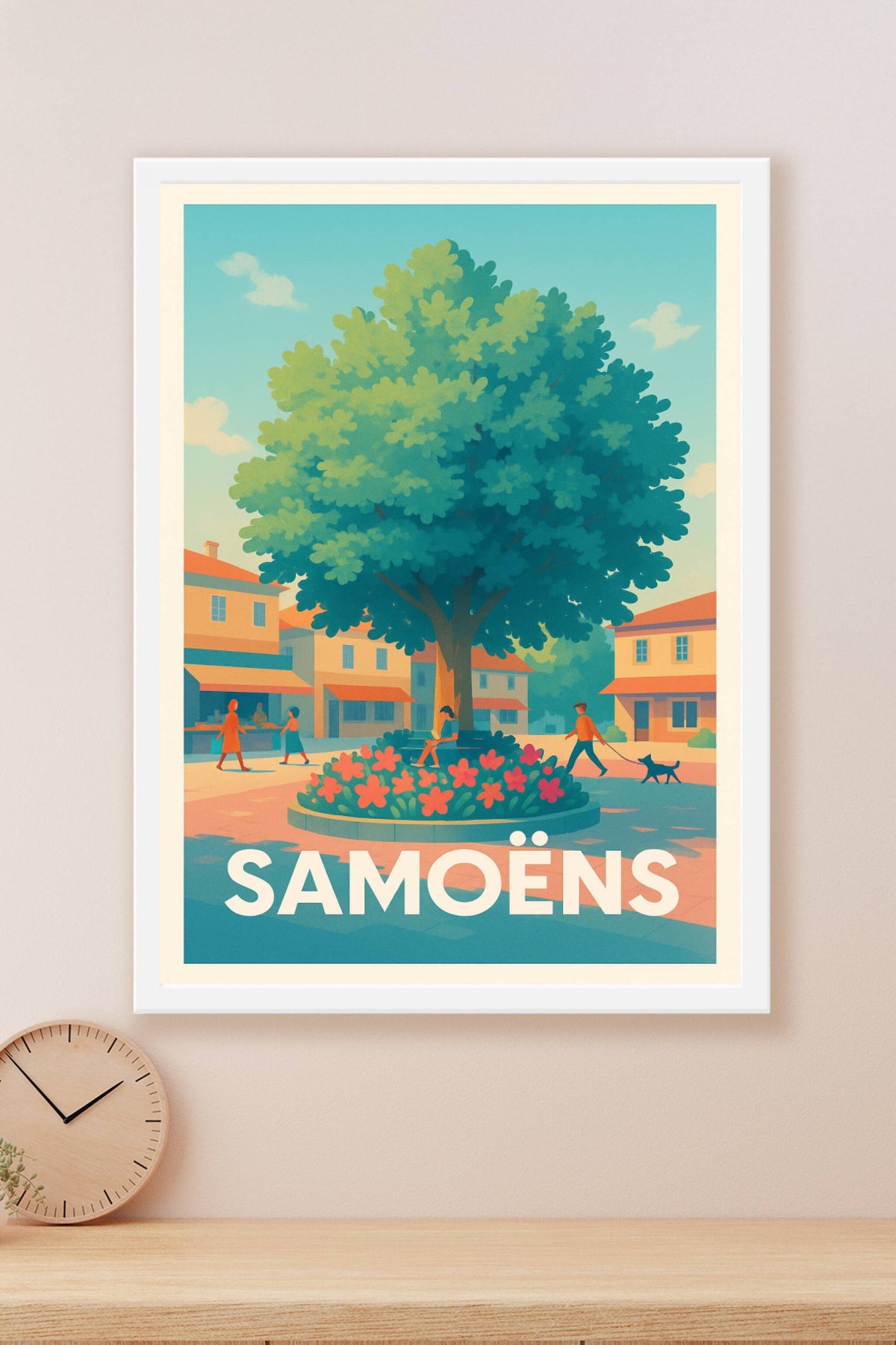Affiche Samoëns — Charme paisible du cœur de village · poster d'art de Samoëns