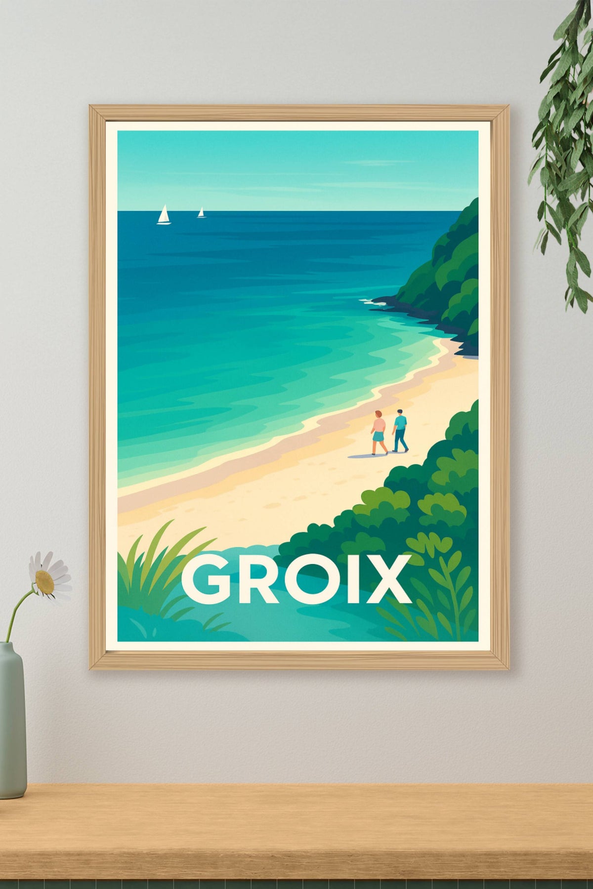 Affiche Groix — Échappée marine et balades paisibles · poster d'art de Groix