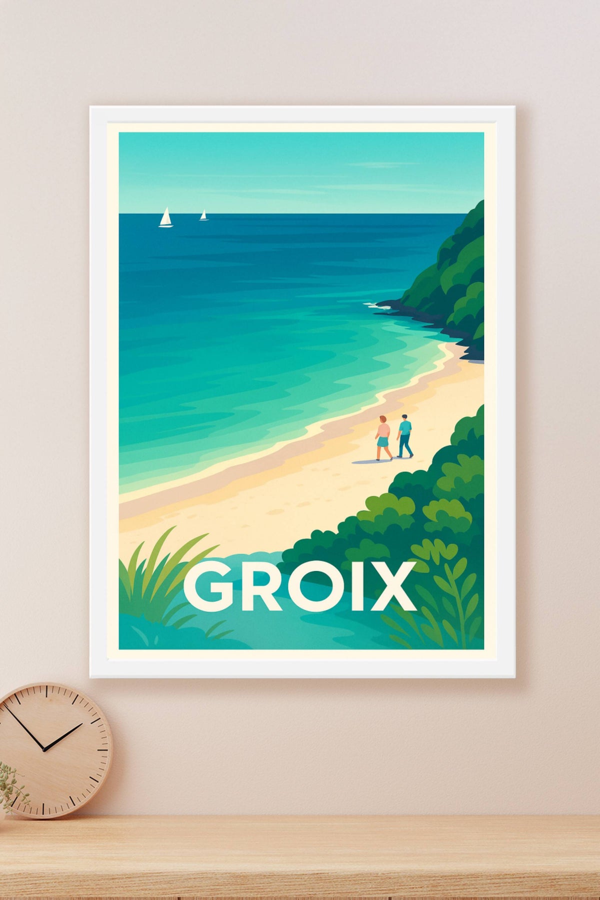 Affiche Groix — Échappée marine et balades paisibles · poster d'art de Groix