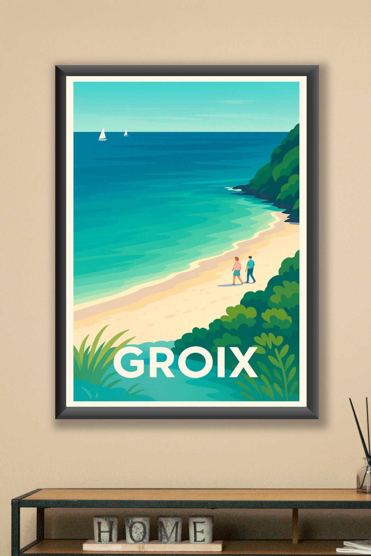 Affiche Groix — Échappée marine et balades paisibles · poster d'art de Groix