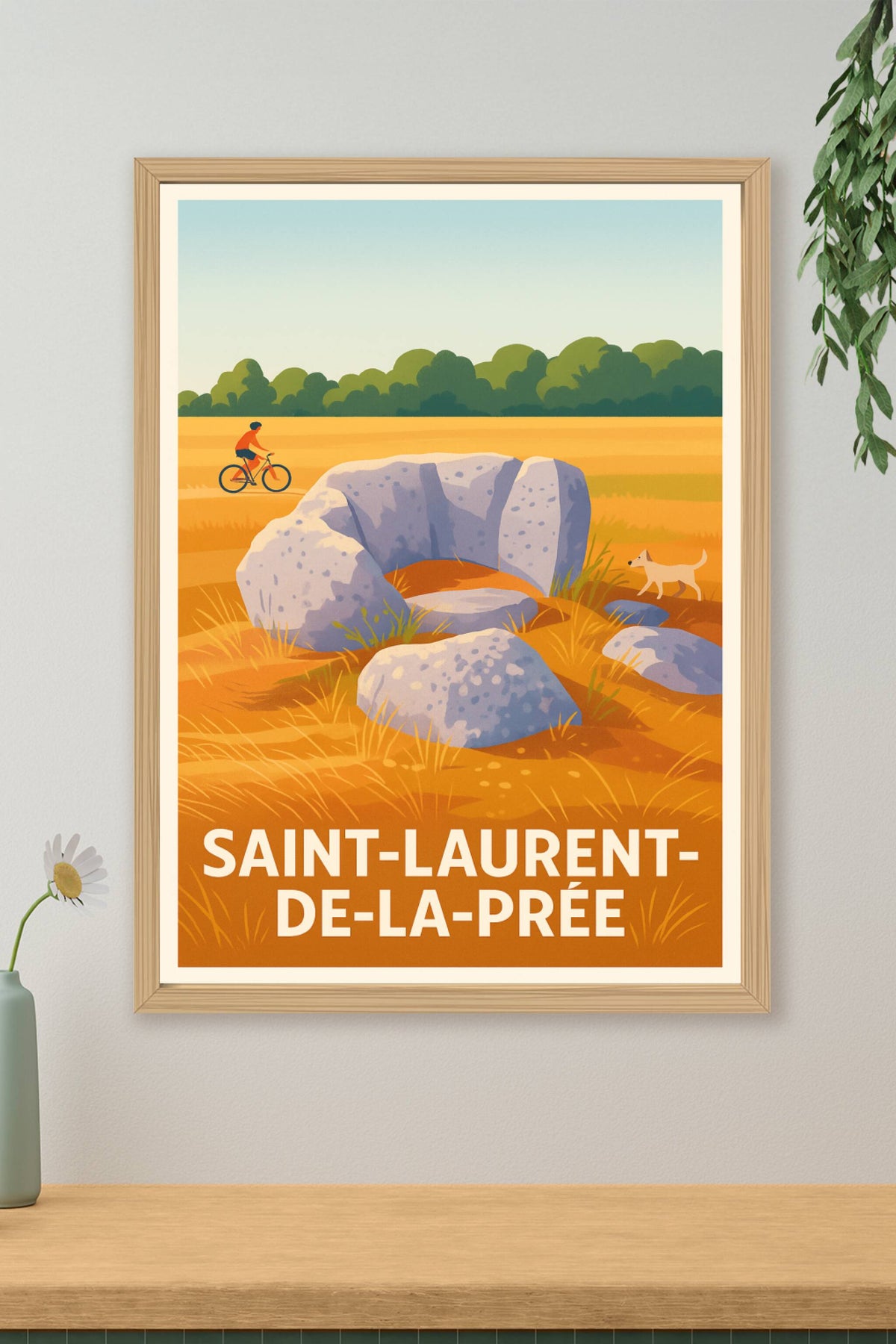 Affiche Saint-Laurent-de-la-Prée — Tranquillité et nature authentique · poster d'art de Saint-Laurent-de-la-Prée