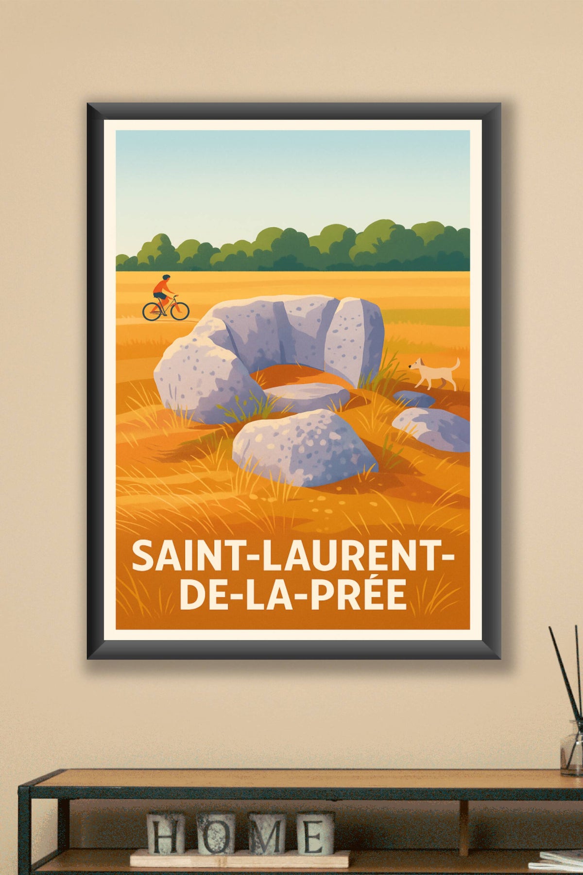Affiche Saint-Laurent-de-la-Prée — Tranquillité et nature authentique · poster d'art de Saint-Laurent-de-la-Prée