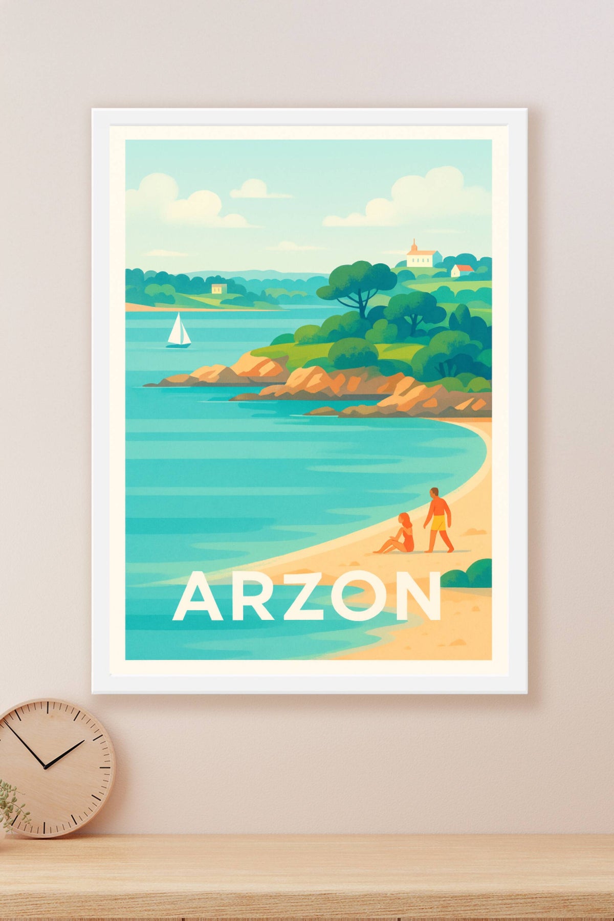 Affiche Arzon — Évasion au bord de l'eau · poster d'art de Arzon