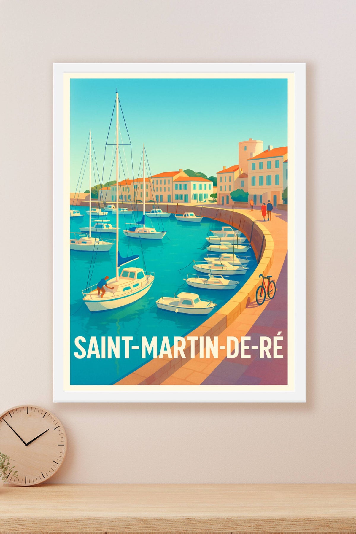 Affiche Saint-Martin-de-Ré — L'élégance tranquille du port insulaire · poster d'art de Saint-Martin-de-Ré
