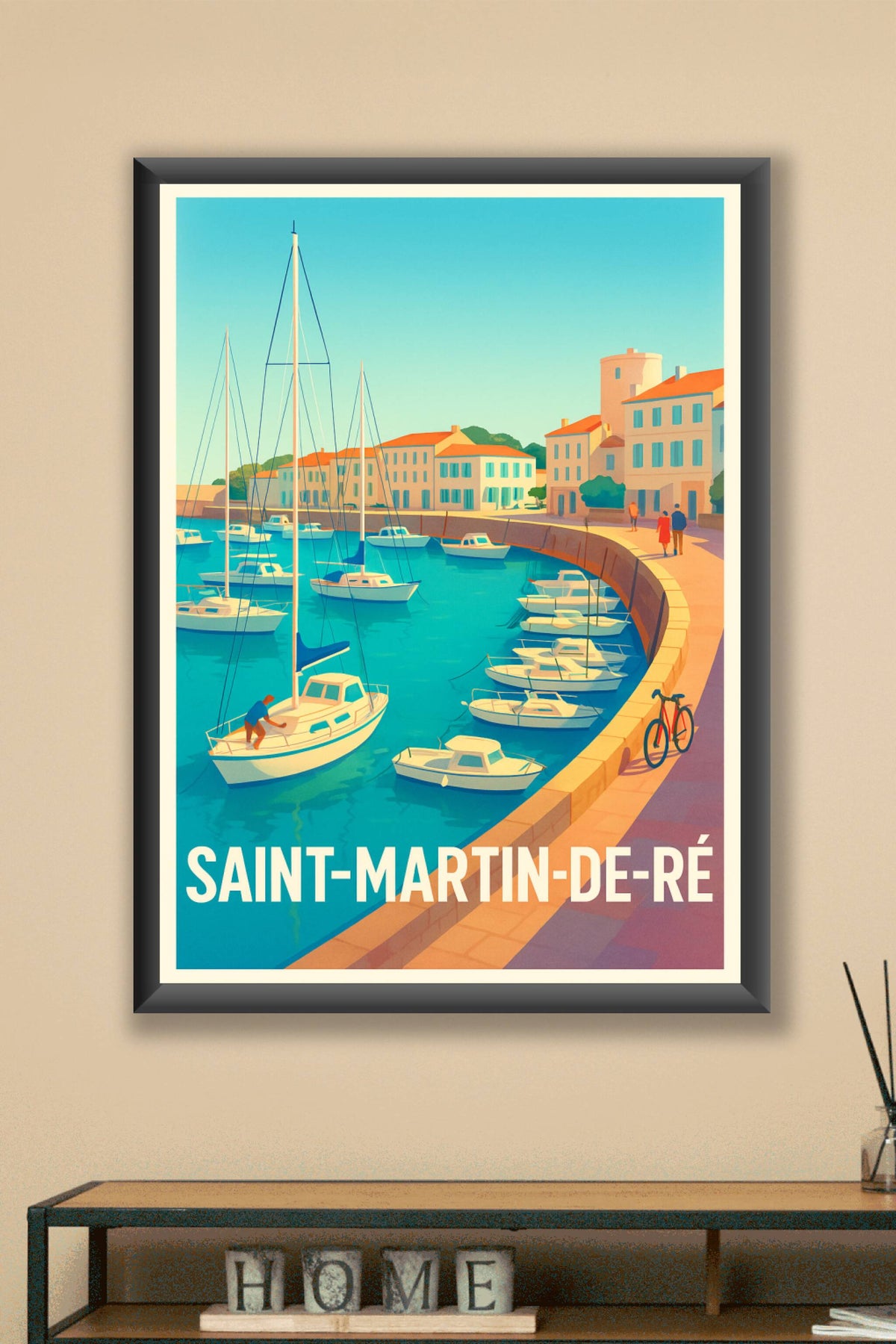 Affiche Saint-Martin-de-Ré — L'élégance tranquille du port insulaire · poster d'art de Saint-Martin-de-Ré