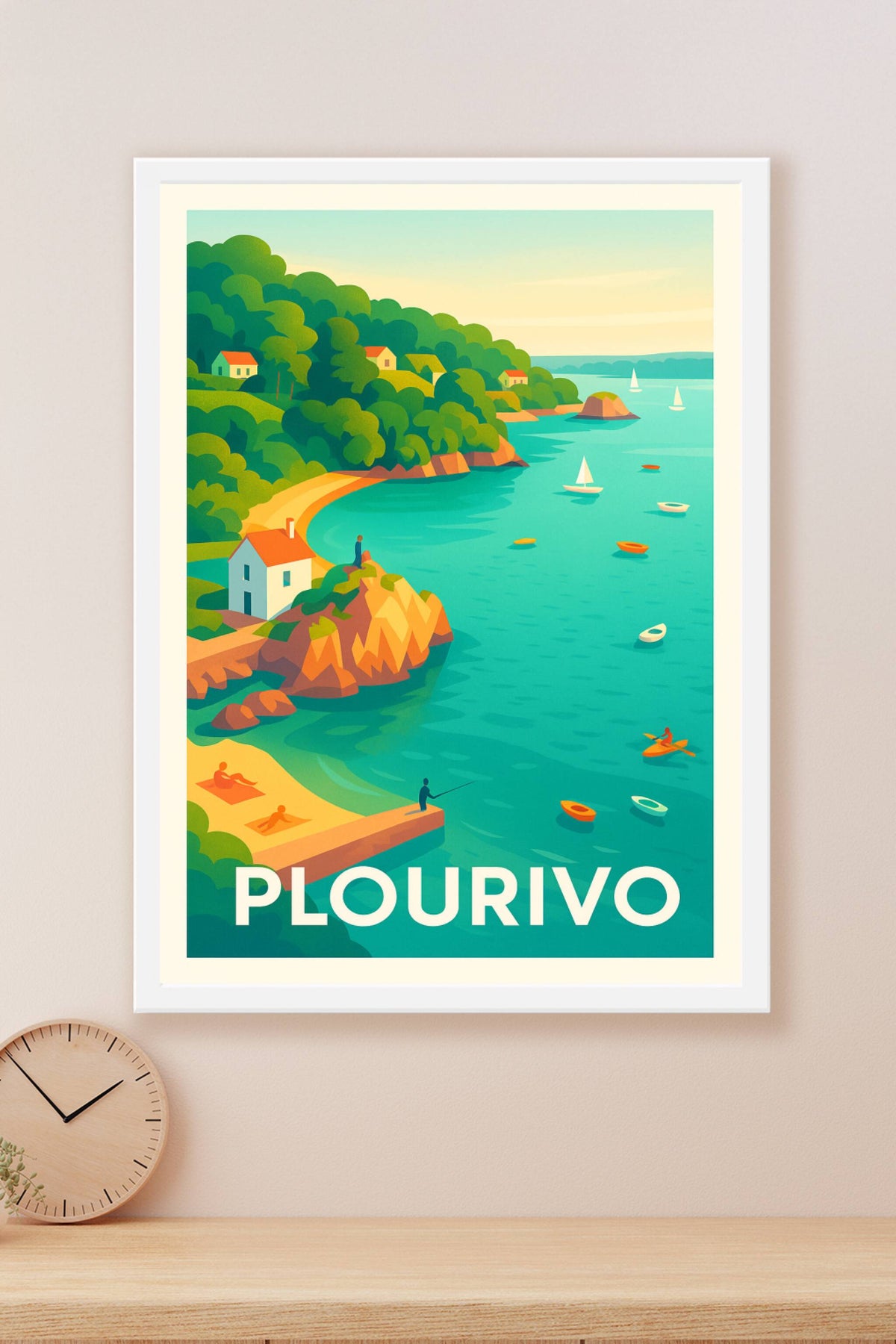 Affiche Plourivo — Évasion et calme côtier · poster d'art de Plourivo