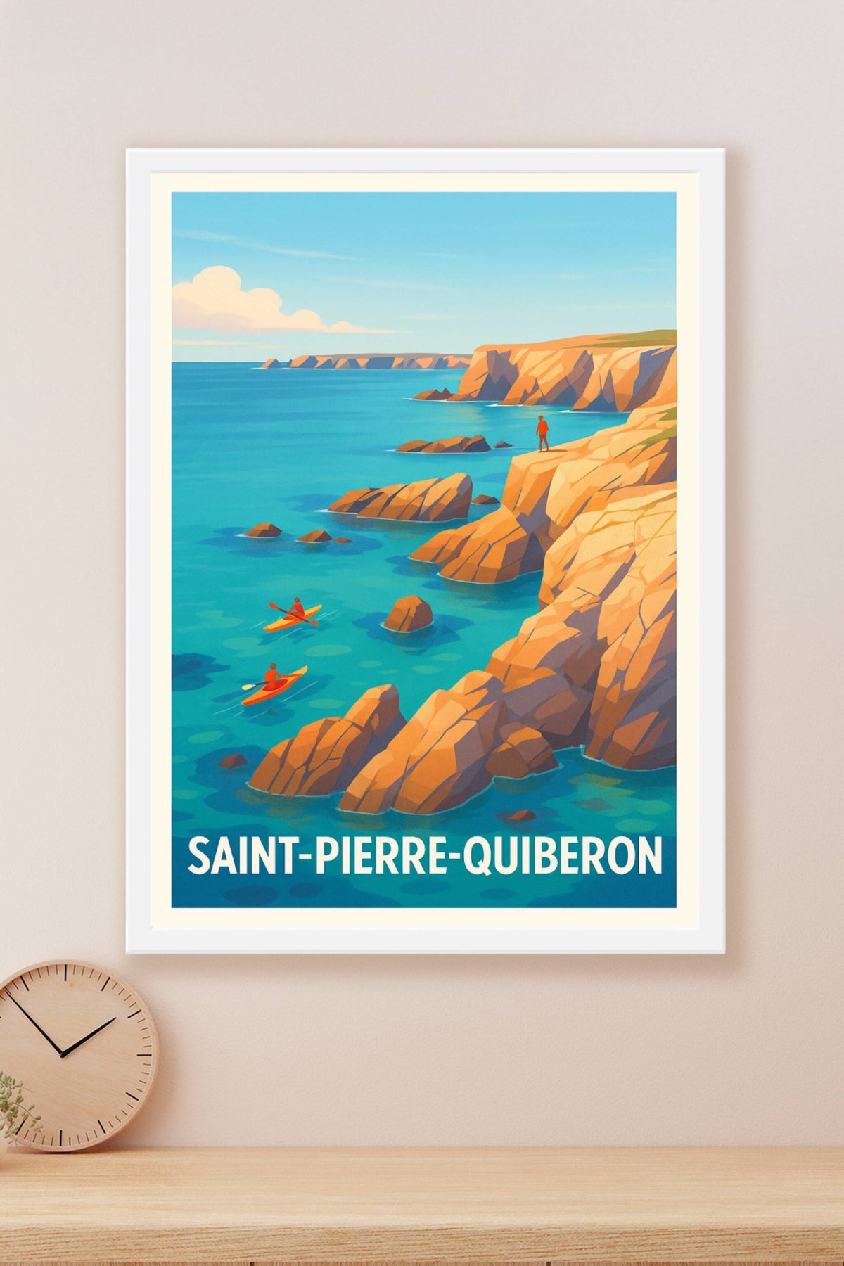 Affiche Saint-Pierre-Quiberon — L'appel sauvage des falaises bretonnes · poster d'art de Saint-Pierre-Quiberon