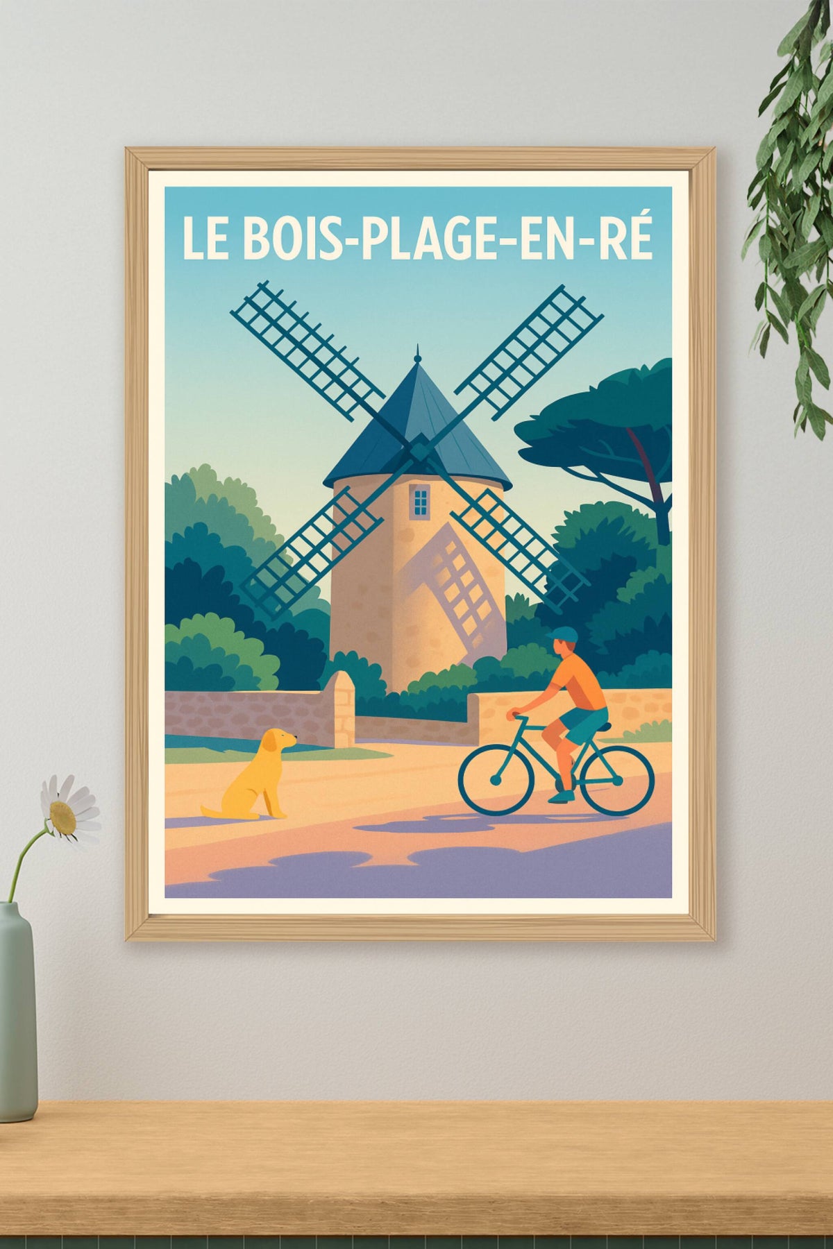 Affiche Le Bois-Plage-en-Ré — Charme bucolique et douceur insulaire · poster d'art de Le Bois-Plage-en-Ré