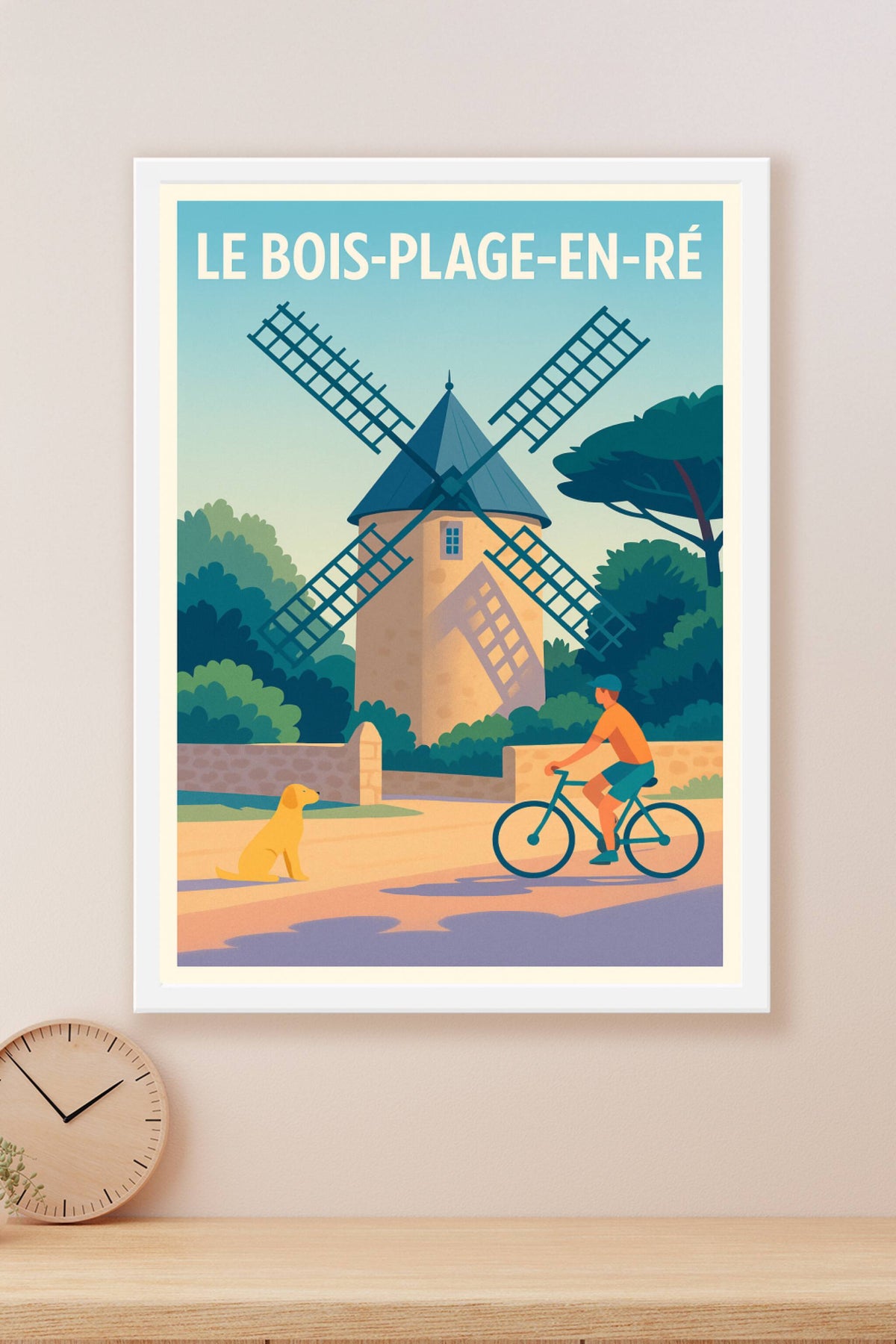 Affiche Le Bois-Plage-en-Ré — Charme bucolique et douceur insulaire · poster d'art de Le Bois-Plage-en-Ré