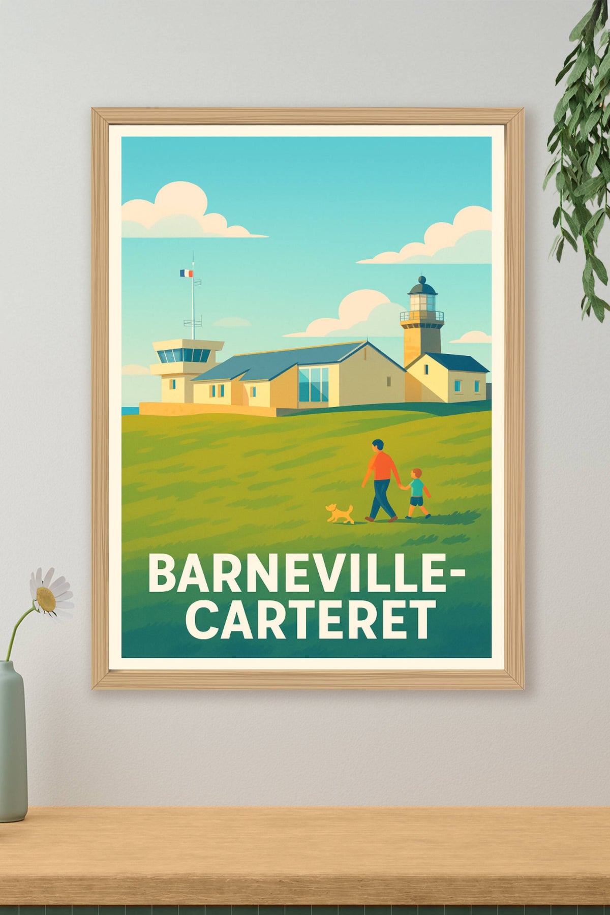 Affiche Barneville-Carteret — Charme côtier et balade en famille · poster d'art de Barneville-Carteret
