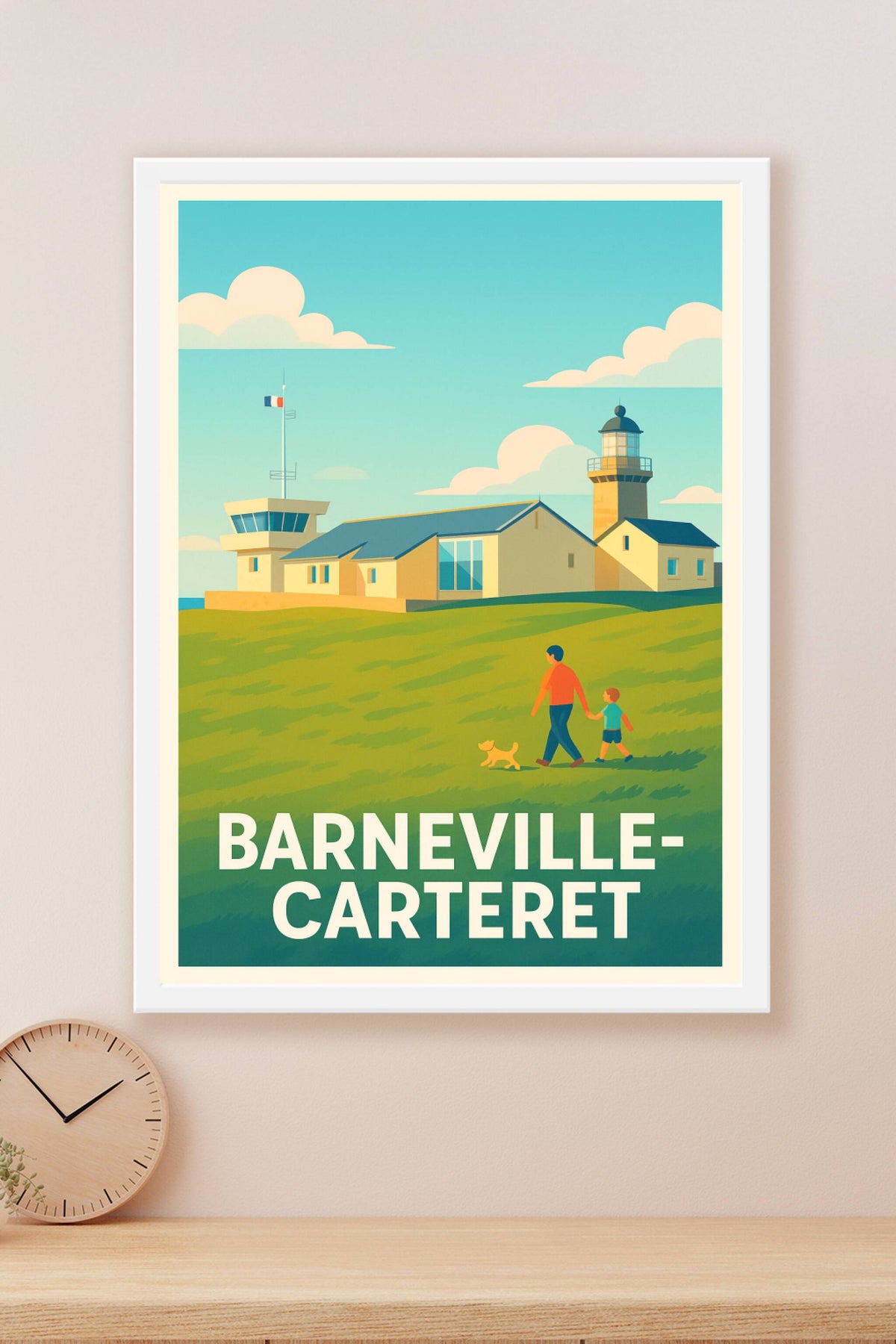 Affiche Barneville-Carteret — Charme côtier et balade en famille · poster d'art de Barneville-Carteret