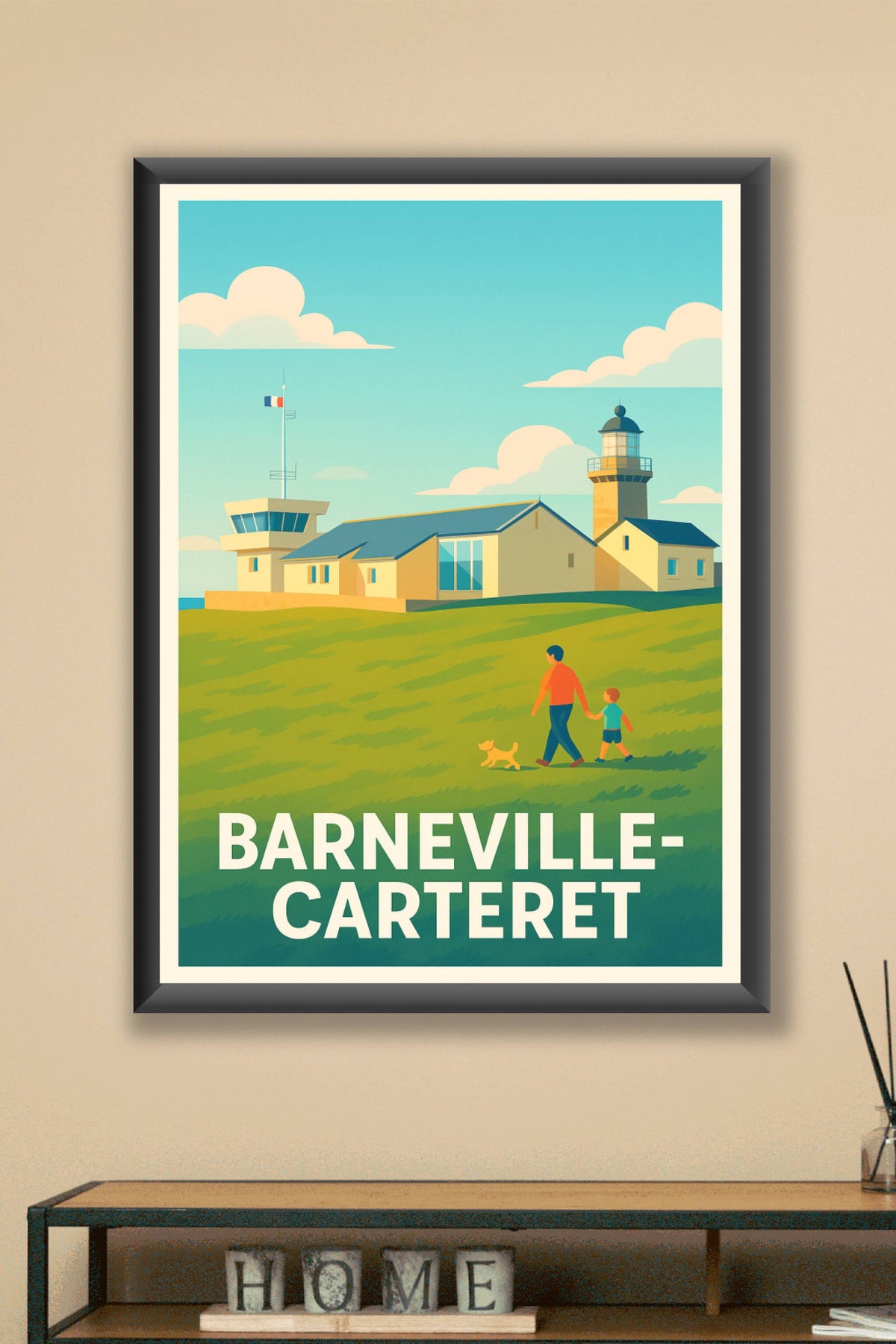 Affiche Barneville-Carteret — Charme côtier et balade en famille · poster d'art de Barneville-Carteret