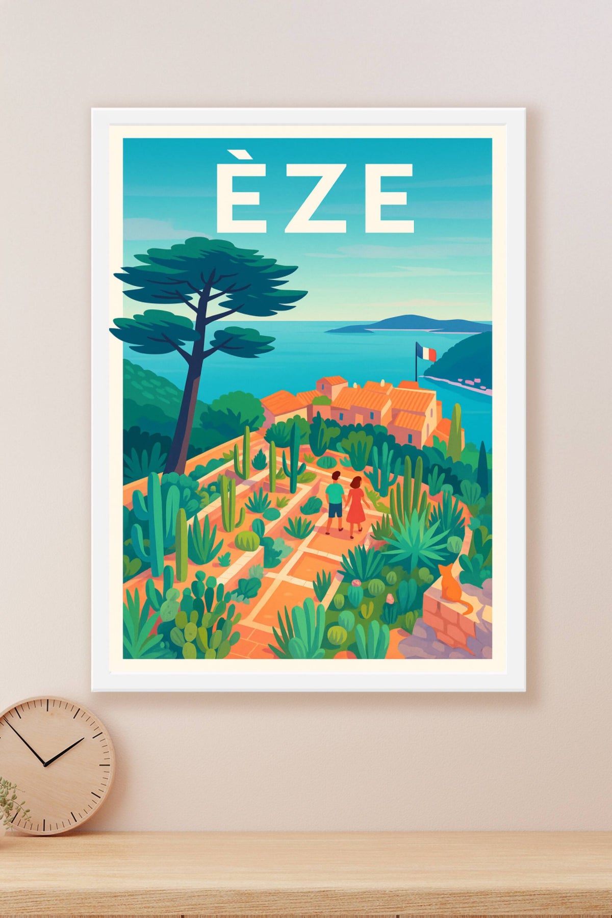 Affiche Èze — Escapade méditerranéenne en Provence · poster d'art de Èze