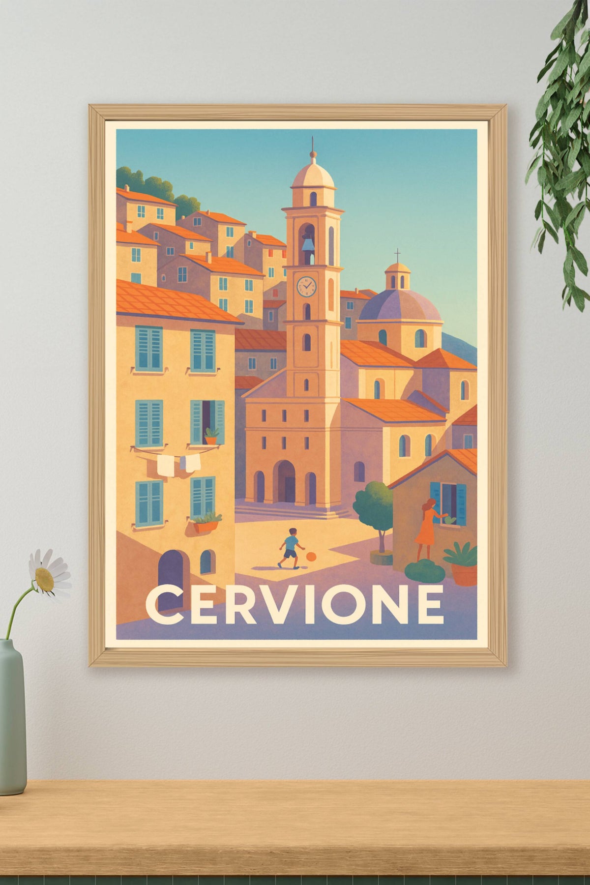 Affiche Cervione — Charme et douceur de la Corse traditionnelle · poster d'art de Cervione
