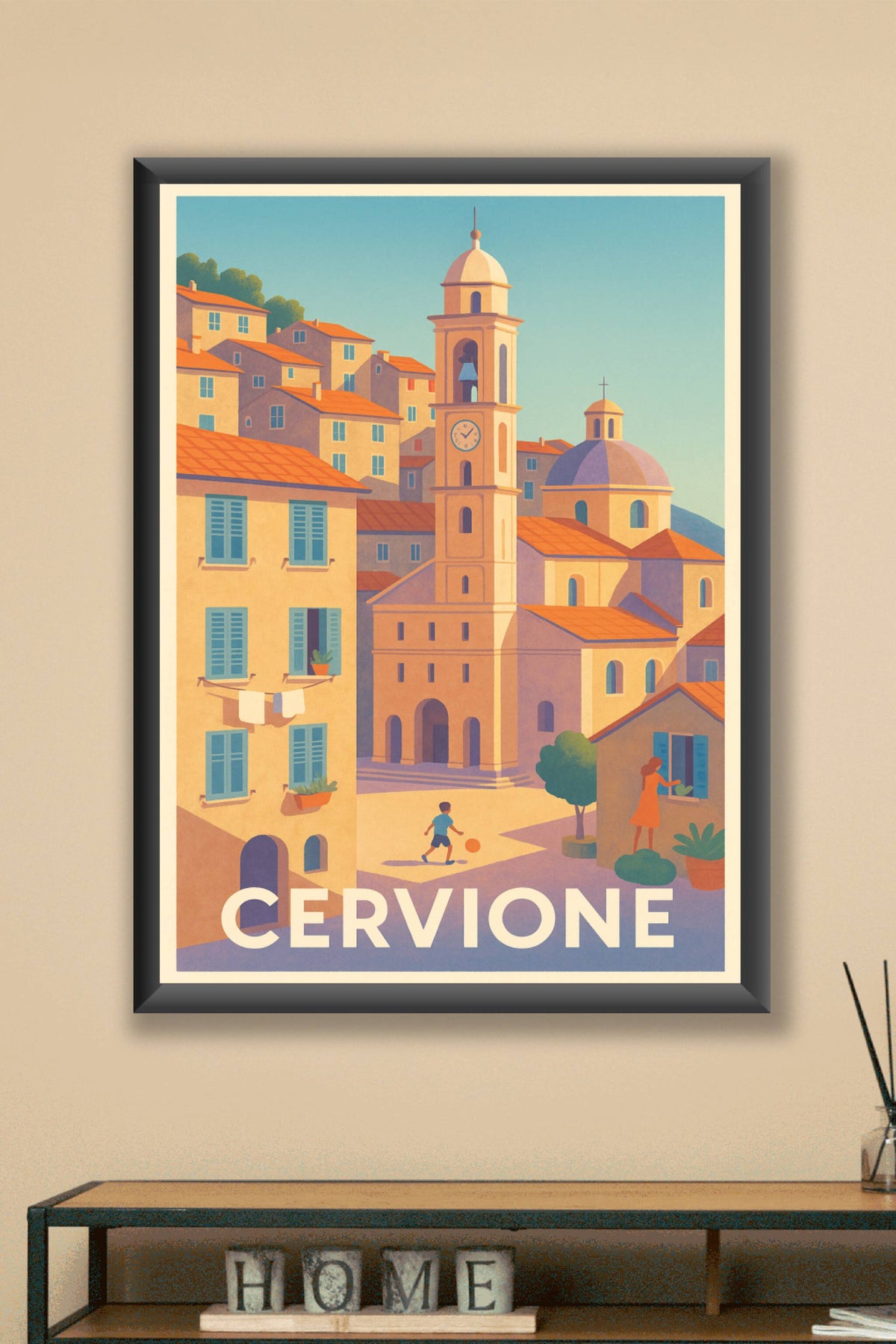 Affiche Cervione — Charme et douceur de la Corse traditionnelle · poster d'art de Cervione