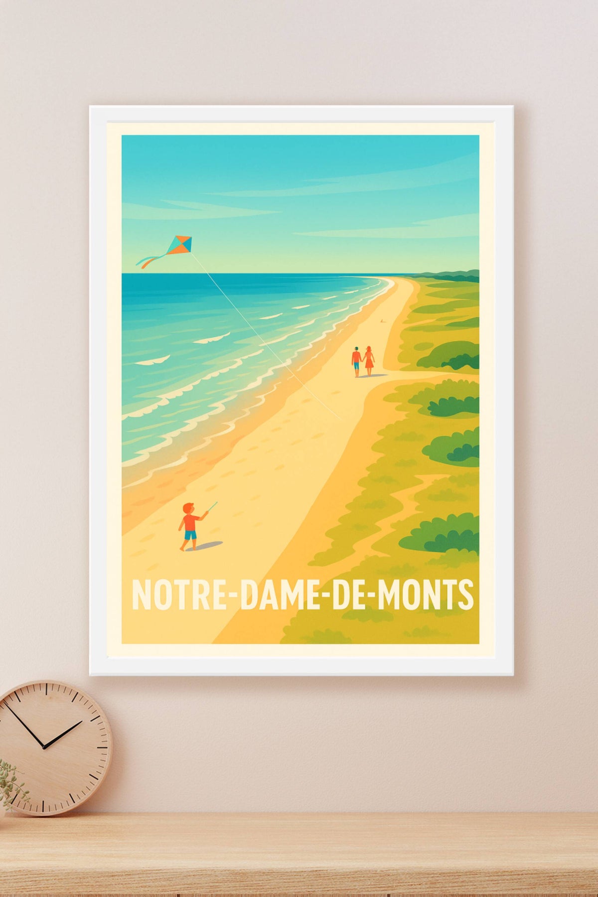 Affiche Notre-Dame-de-Monts — Évasion en bord de mer · poster d'art de Notre-Dame-de-Monts