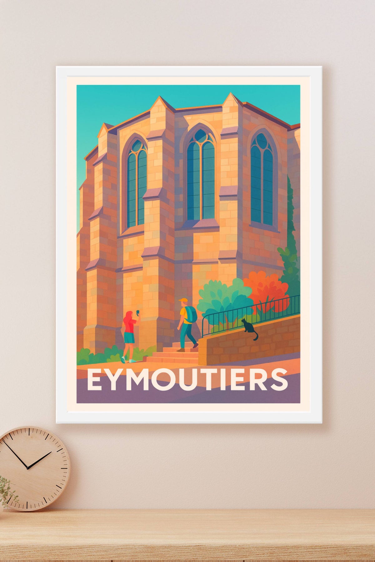 Affiche Eymoutiers — Charme d'une architecture emblématique · poster d'art de Eymoutiers