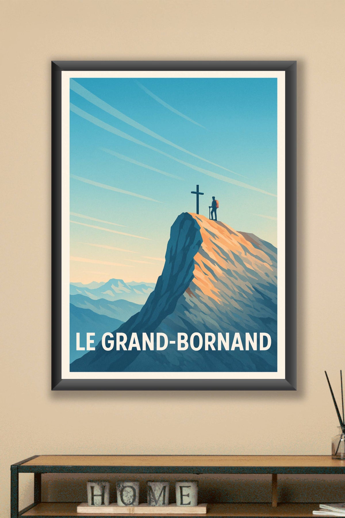 Affiche Le Grand-Bornand — L'appel des sommets majestueux · poster d'art de Le Grand-Bornand