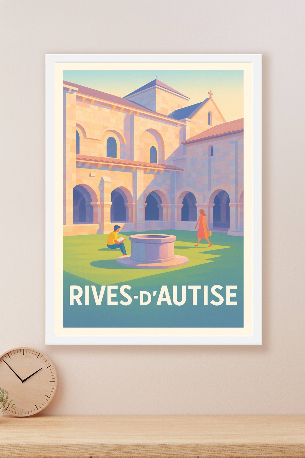 Affiche Rives-d'Autise — Charme et sérénité au cœur de l'abbaye · poster d'art de Rives-d'Autise