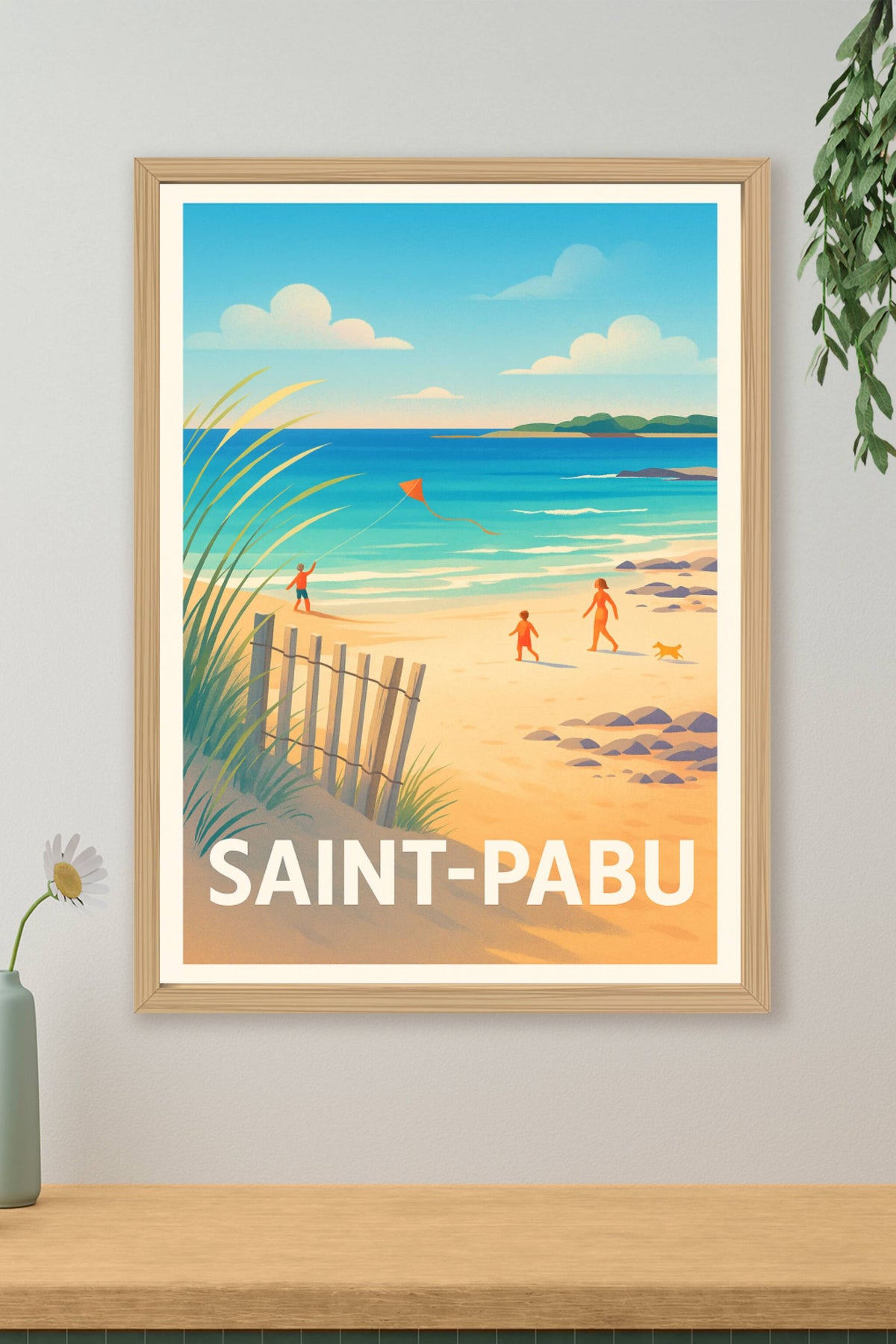 Affiche Saint-Pabu — Douceur et Sérénité en Bord de Mer · poster d'art de Saint-Pabu