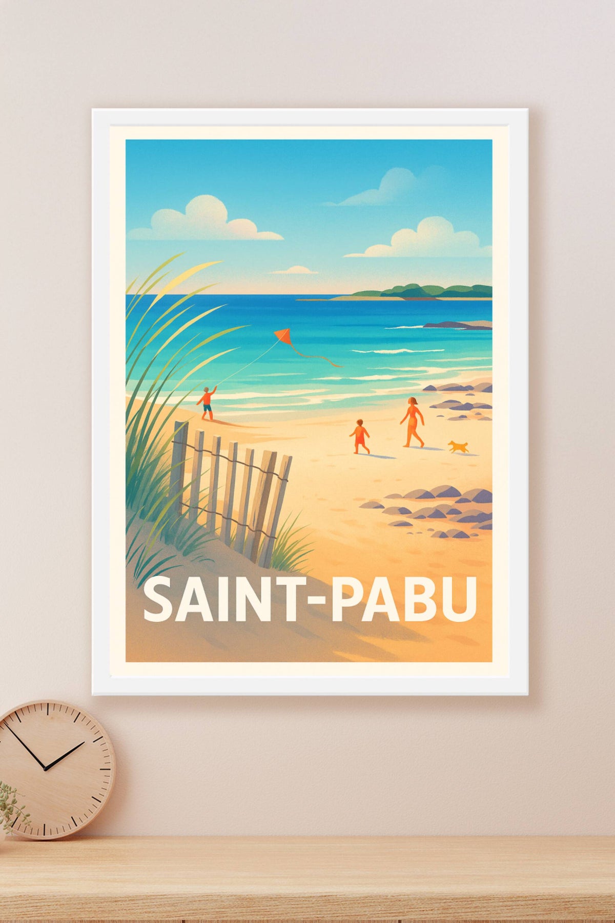 Affiche Saint-Pabu — Douceur et Sérénité en Bord de Mer · poster d'art de Saint-Pabu