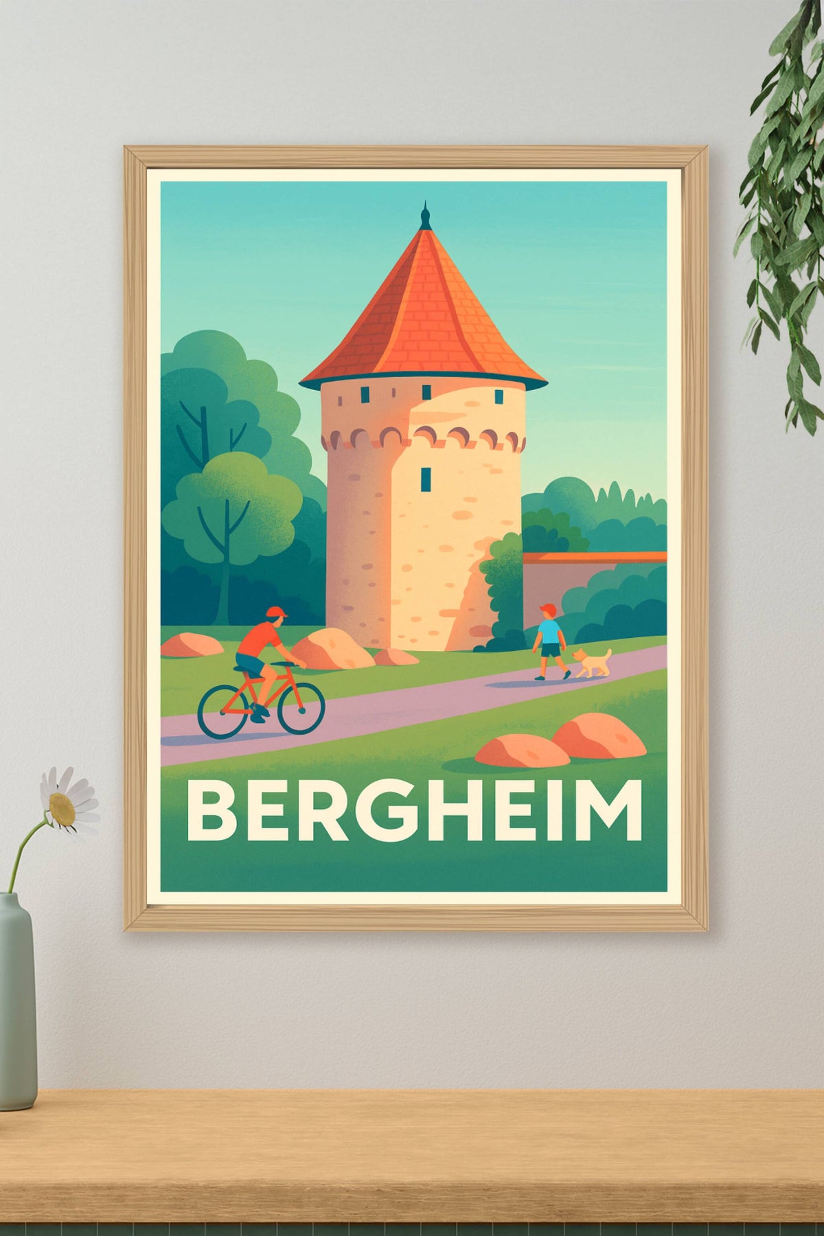 Affiche Bergheim — Charme et nature en Alsace · poster d'art de Bergheim