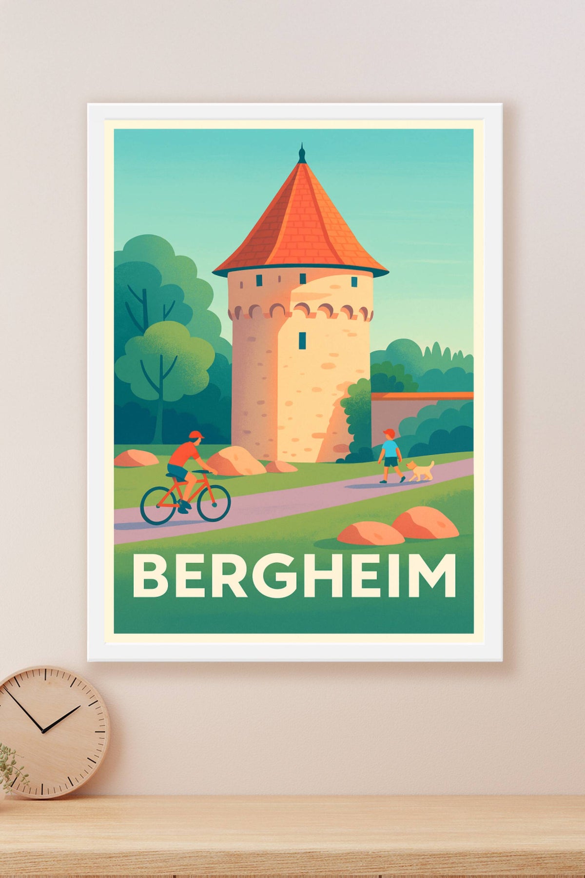 Affiche Bergheim — Charme et nature en Alsace · poster d'art de Bergheim