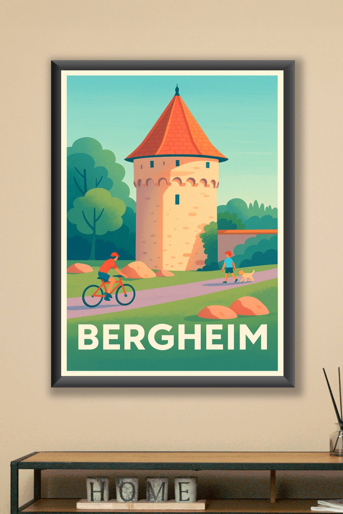 Affiche Bergheim — Charme et nature en Alsace · poster d'art de Bergheim