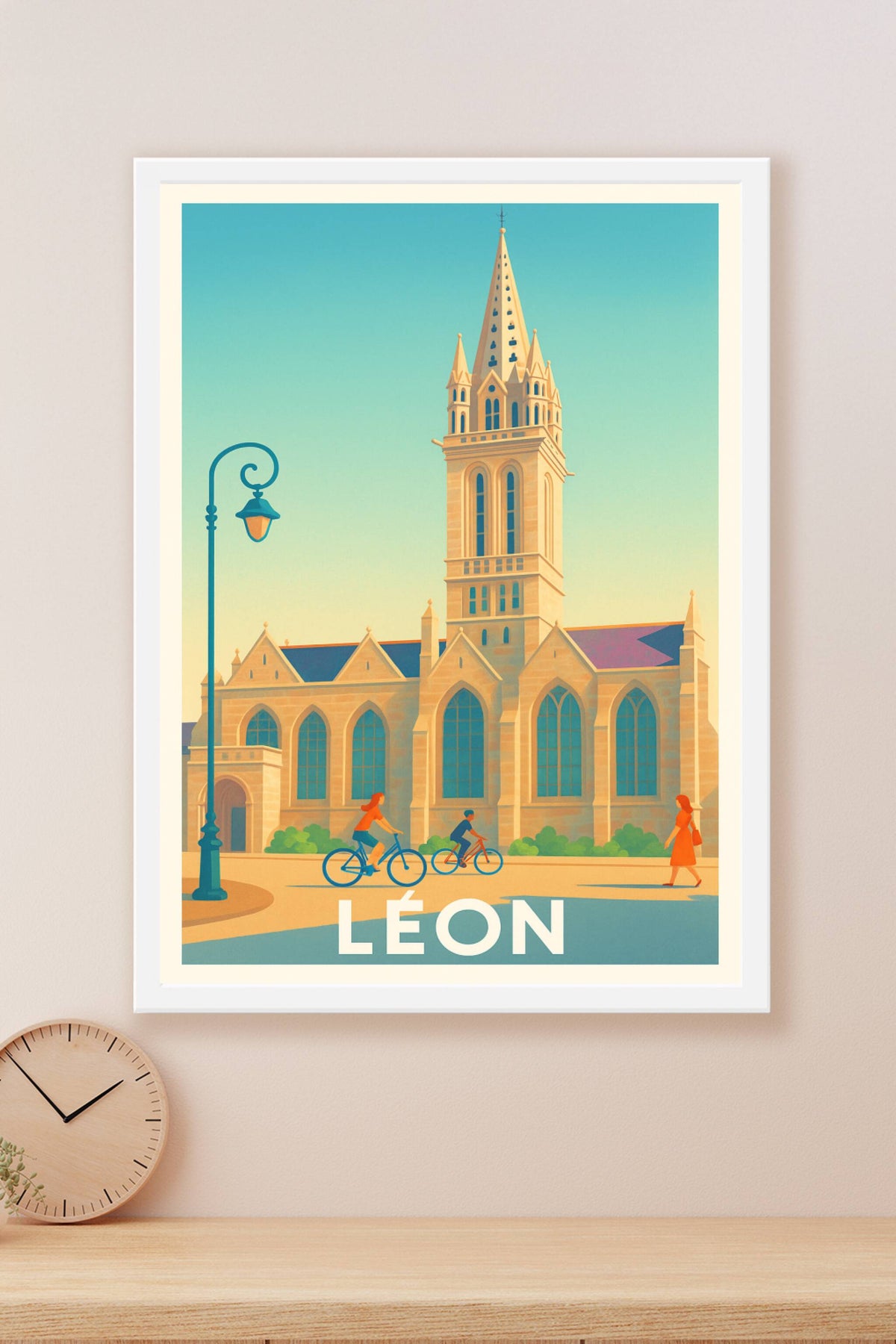 Affiche Léon — Charme historique au cœur de la ville · poster d'art de Léon