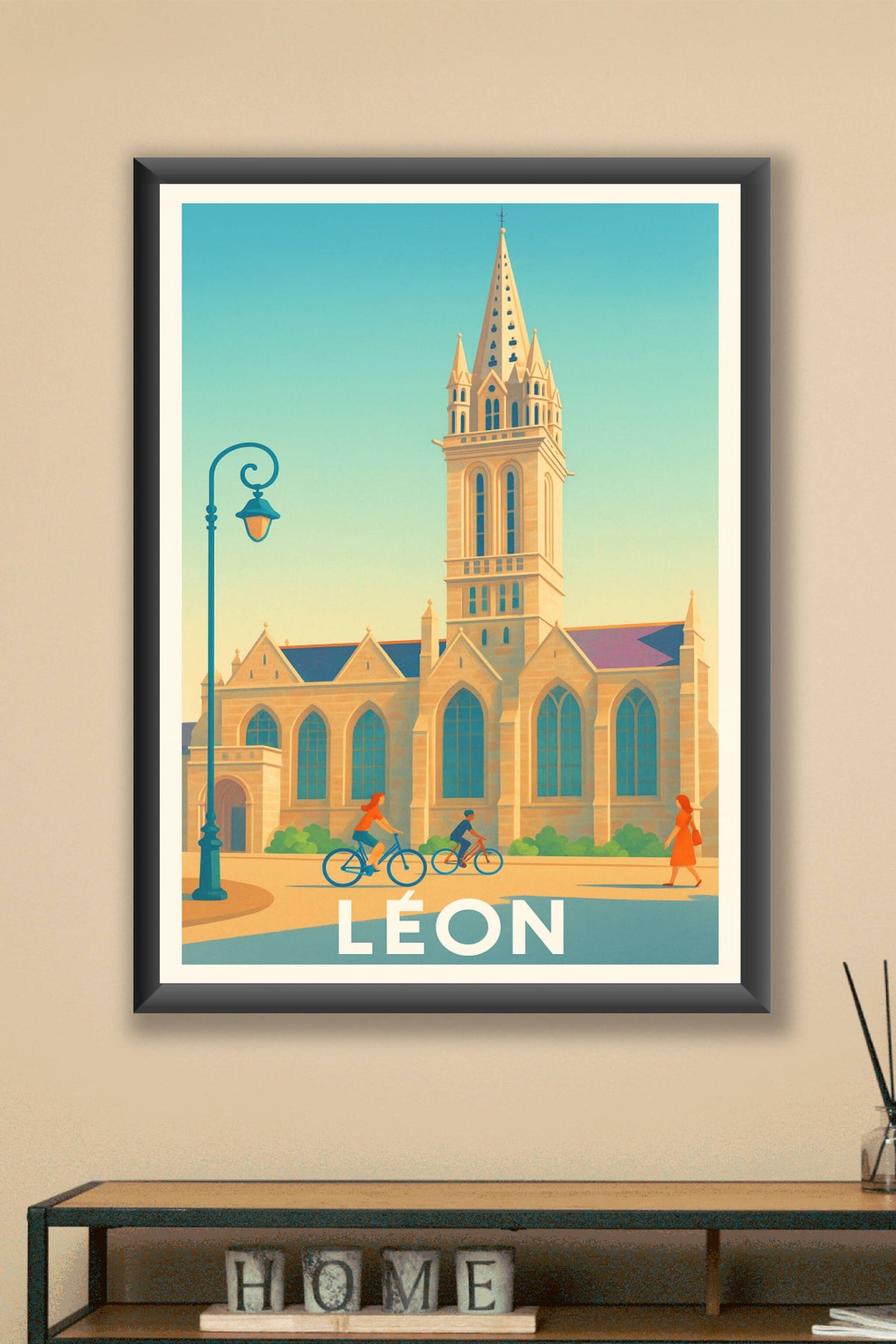 Affiche Léon — Charme historique au cœur de la ville · poster d'art de Léon