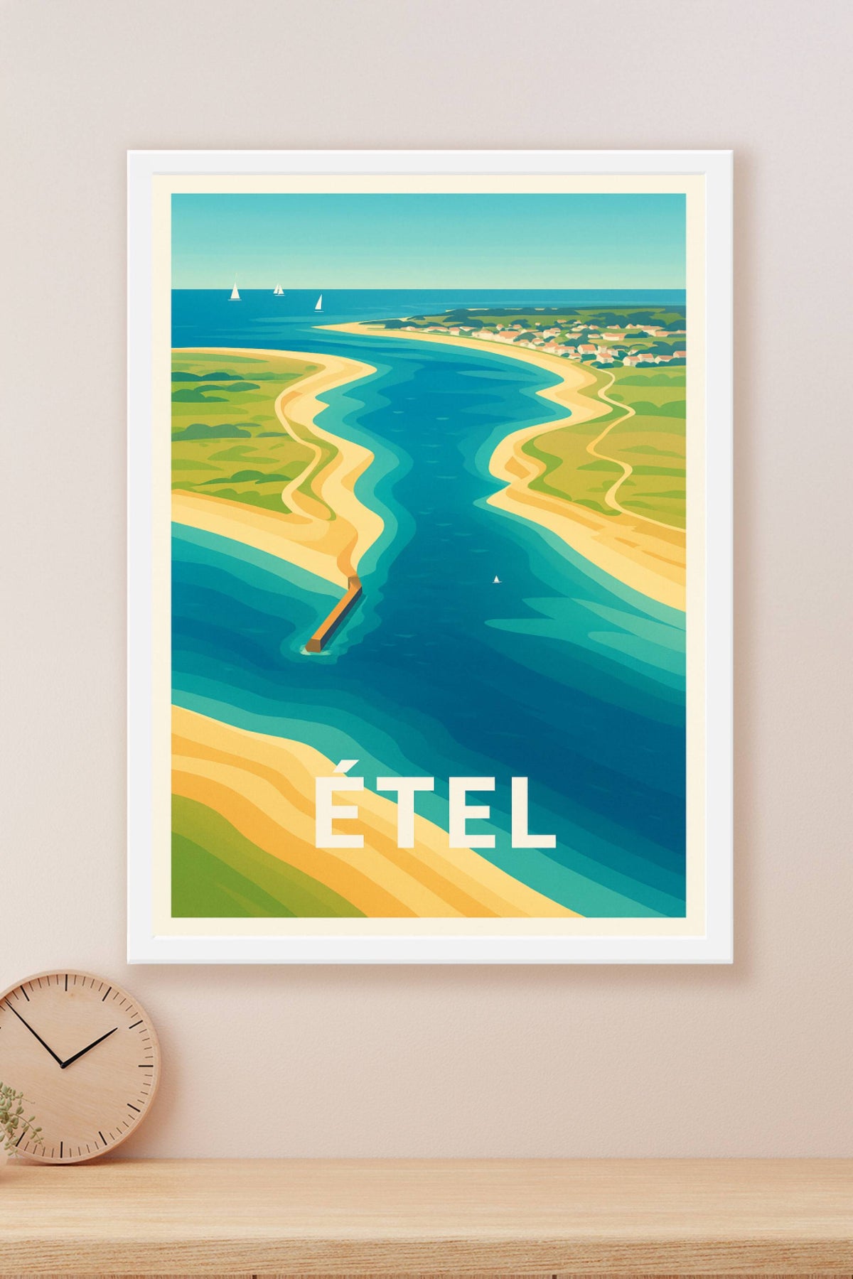 Affiche Étel — Évasion maritime et plages dorées · poster d'art de Étel