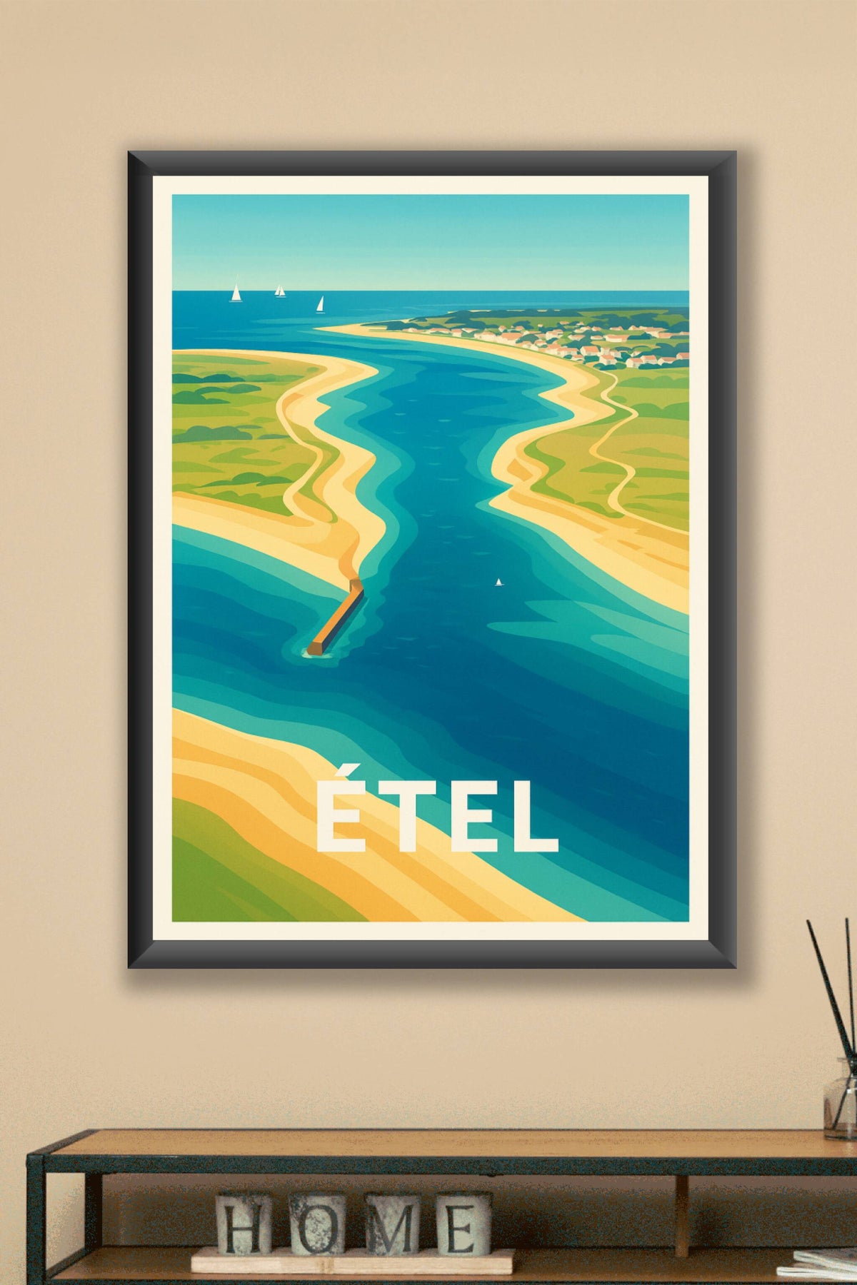 Affiche Étel — Évasion maritime et plages dorées · poster d'art de Étel