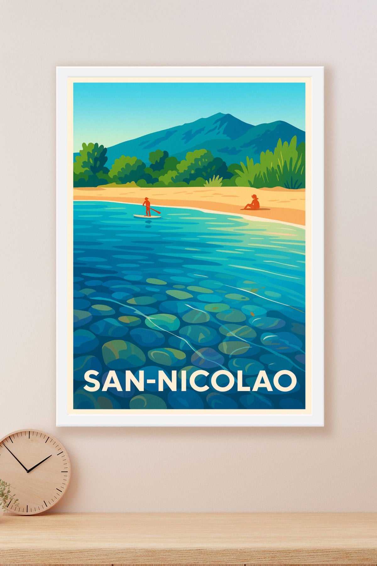 Affiche San-Nicolao — Évasion et Sérénité en Bord de Mer · poster d'art de San-Nicolao