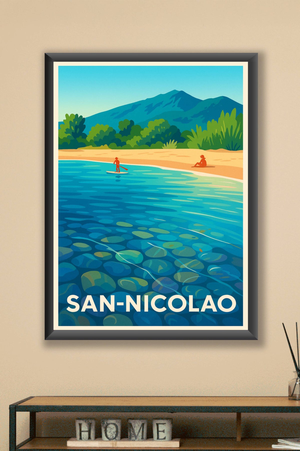 Affiche San-Nicolao — Évasion et Sérénité en Bord de Mer · poster d'art de San-Nicolao