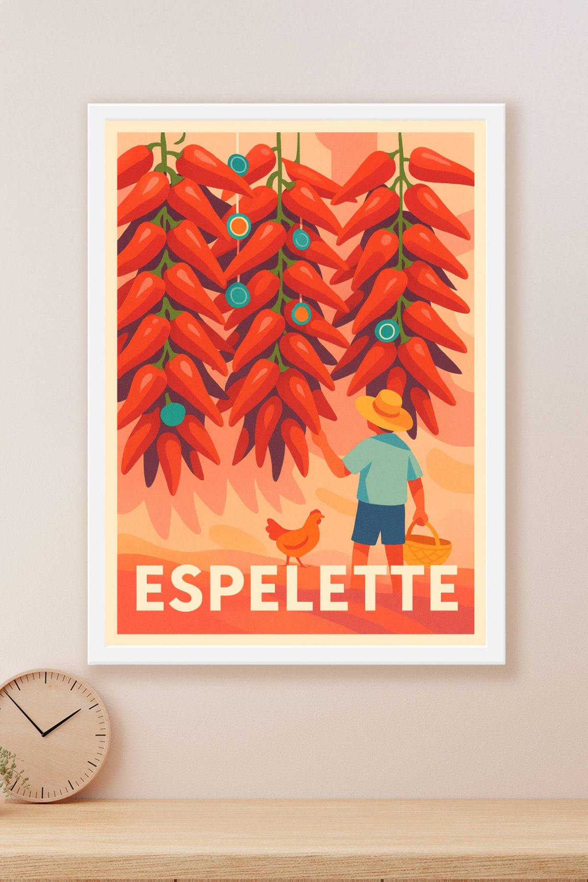 Affiche Espelette — L'Art des Piments Basques · poster d'art de Espelette