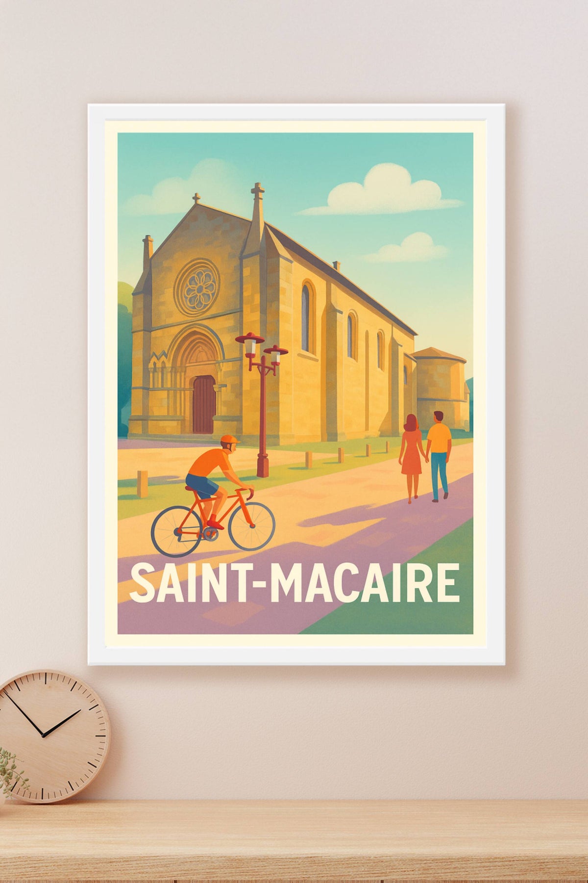 Affiche Saint-Macaire — Charme et sérénité au cœur de la Gironde · poster d'art de Saint-Macaire