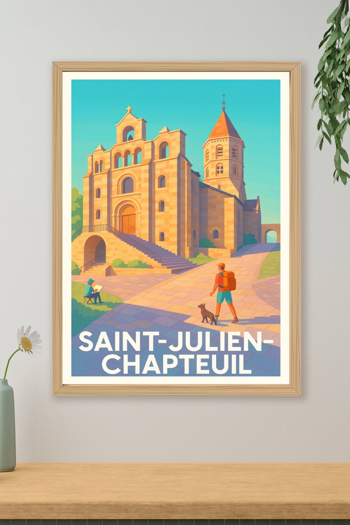Affiche Saint-Julien-Chapteuil — Trésor architectural au cœur de la nature · poster d'art de Saint-Julien-Chapteuil