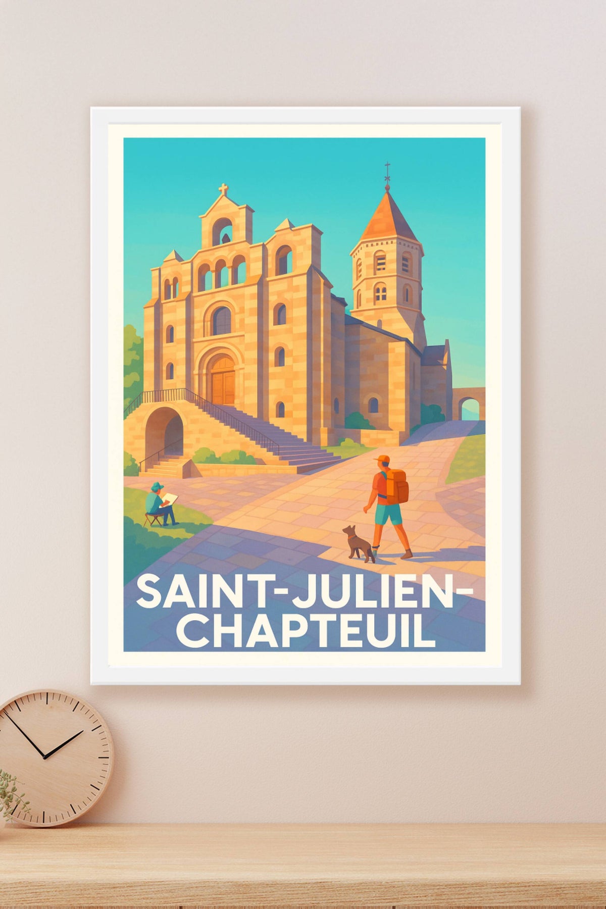 Affiche Saint-Julien-Chapteuil — Trésor architectural au cœur de la nature · poster d'art de Saint-Julien-Chapteuil