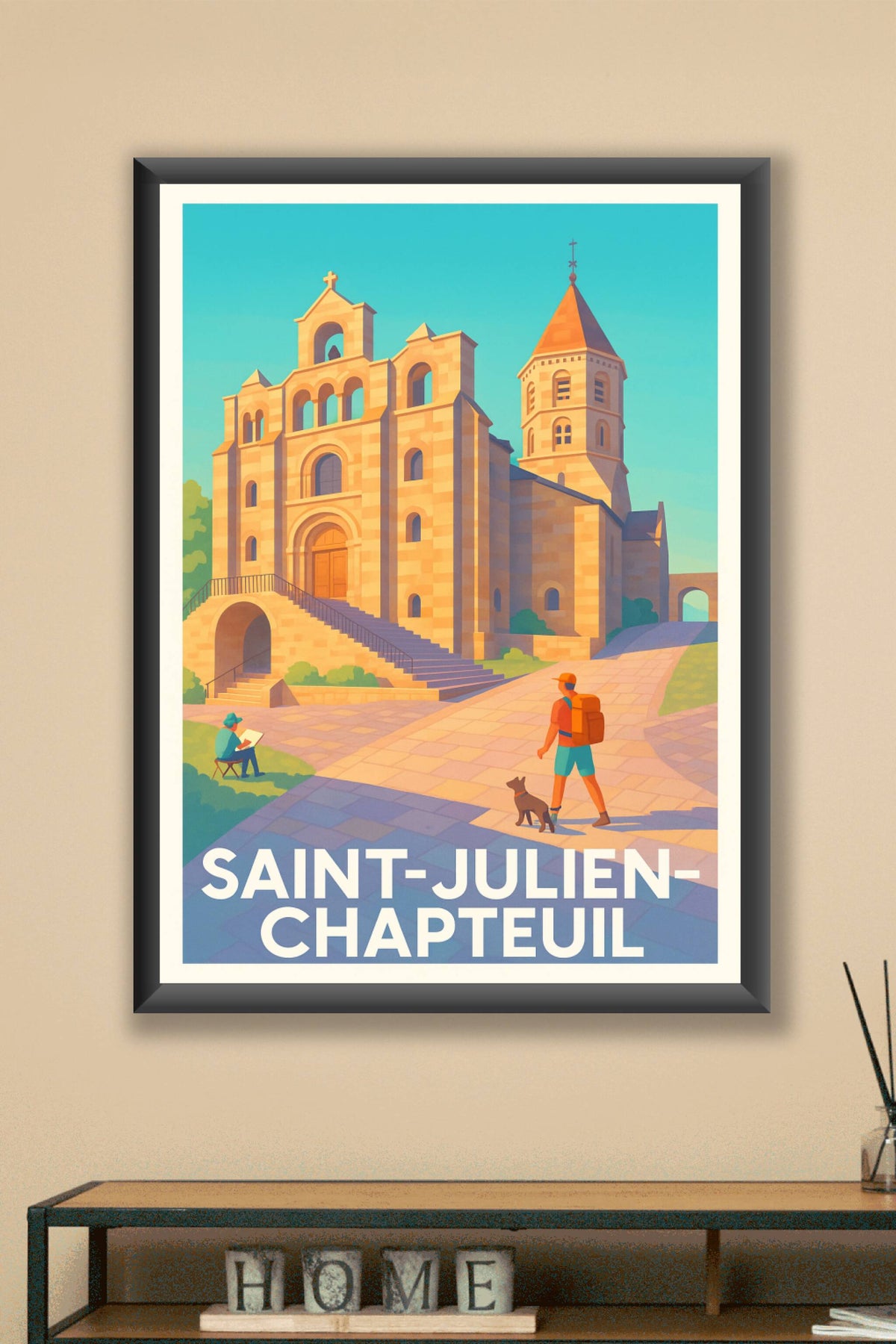 Affiche Saint-Julien-Chapteuil — Trésor architectural au cœur de la nature · poster d'art de Saint-Julien-Chapteuil