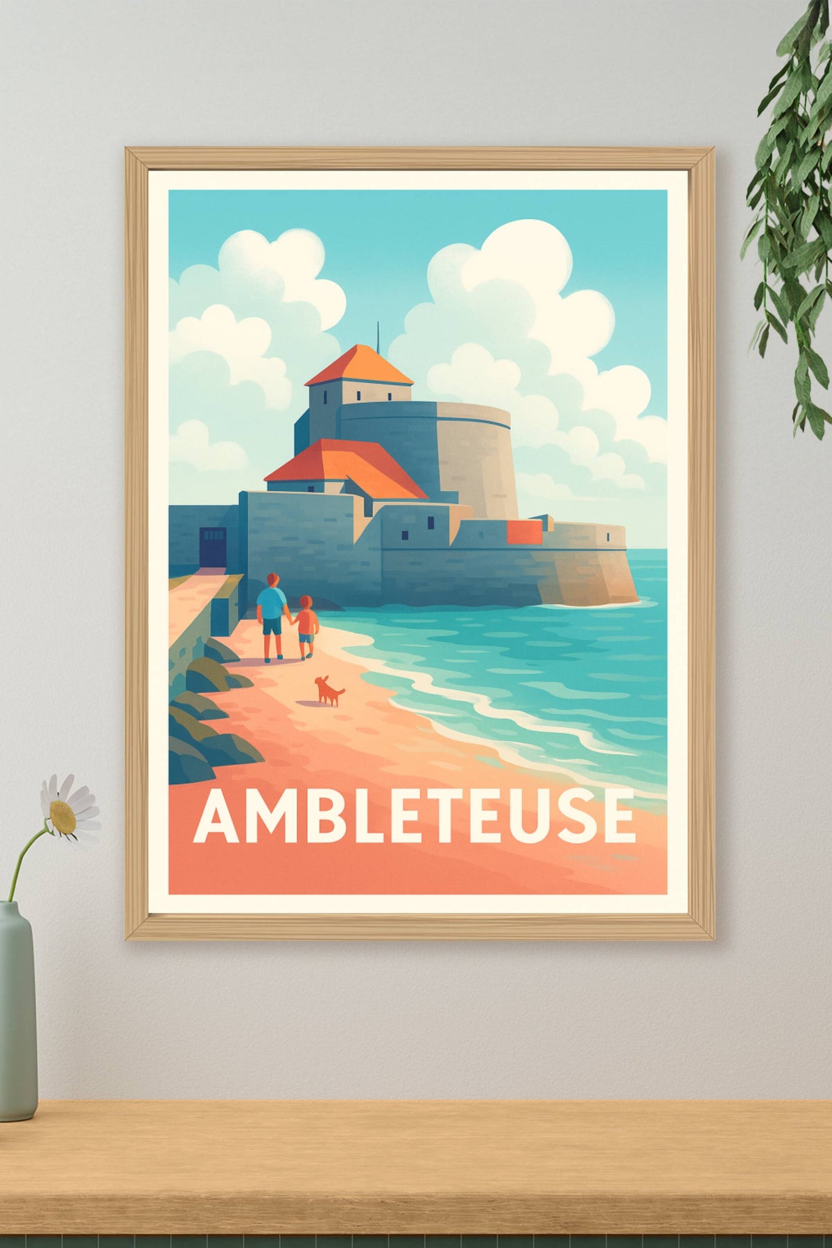 Affiche Ambleteuse — L'évasion côtière intemporelle · poster d'art de Ambleteuse